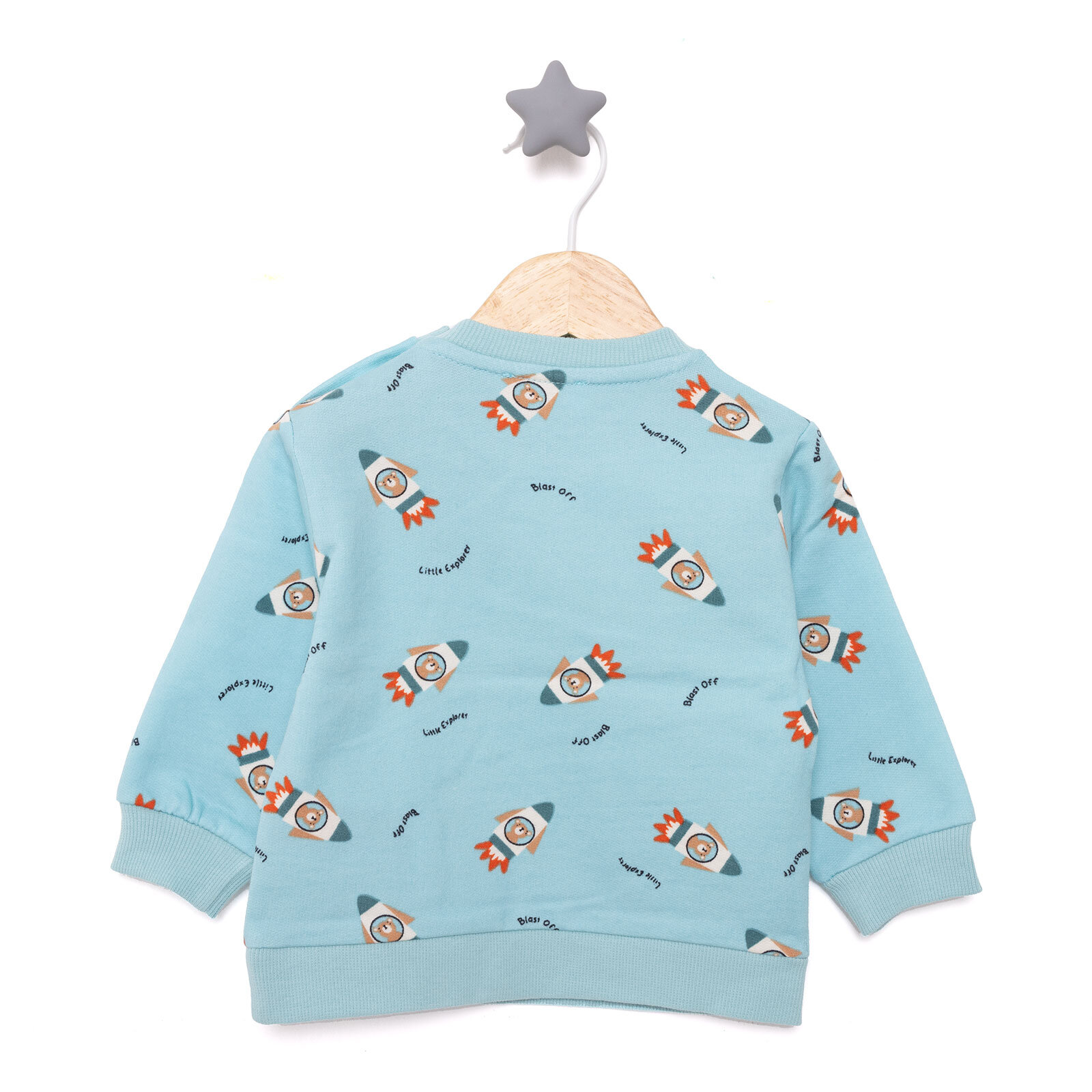 Basic Az Şardonlu Uzay Temalı Sweatshirt Erkek Bebek Basic Az Şardonlu Uzay Temalı Sweatshirt Erkek Bebek