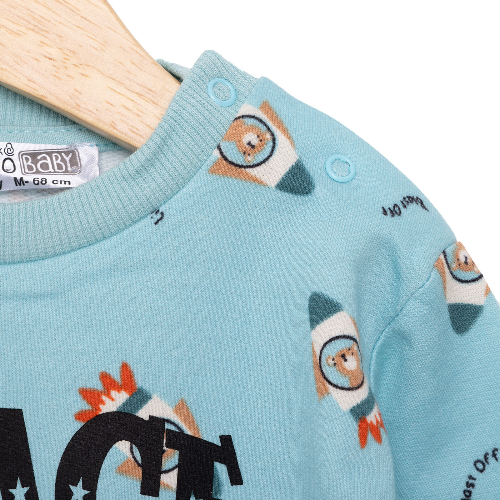 Basic Az Şardonlu Uzay Temalı Sweatshirt Erkek Bebek Basic Az Şardonlu Uzay Temalı Sweatshirt Erkek Bebek