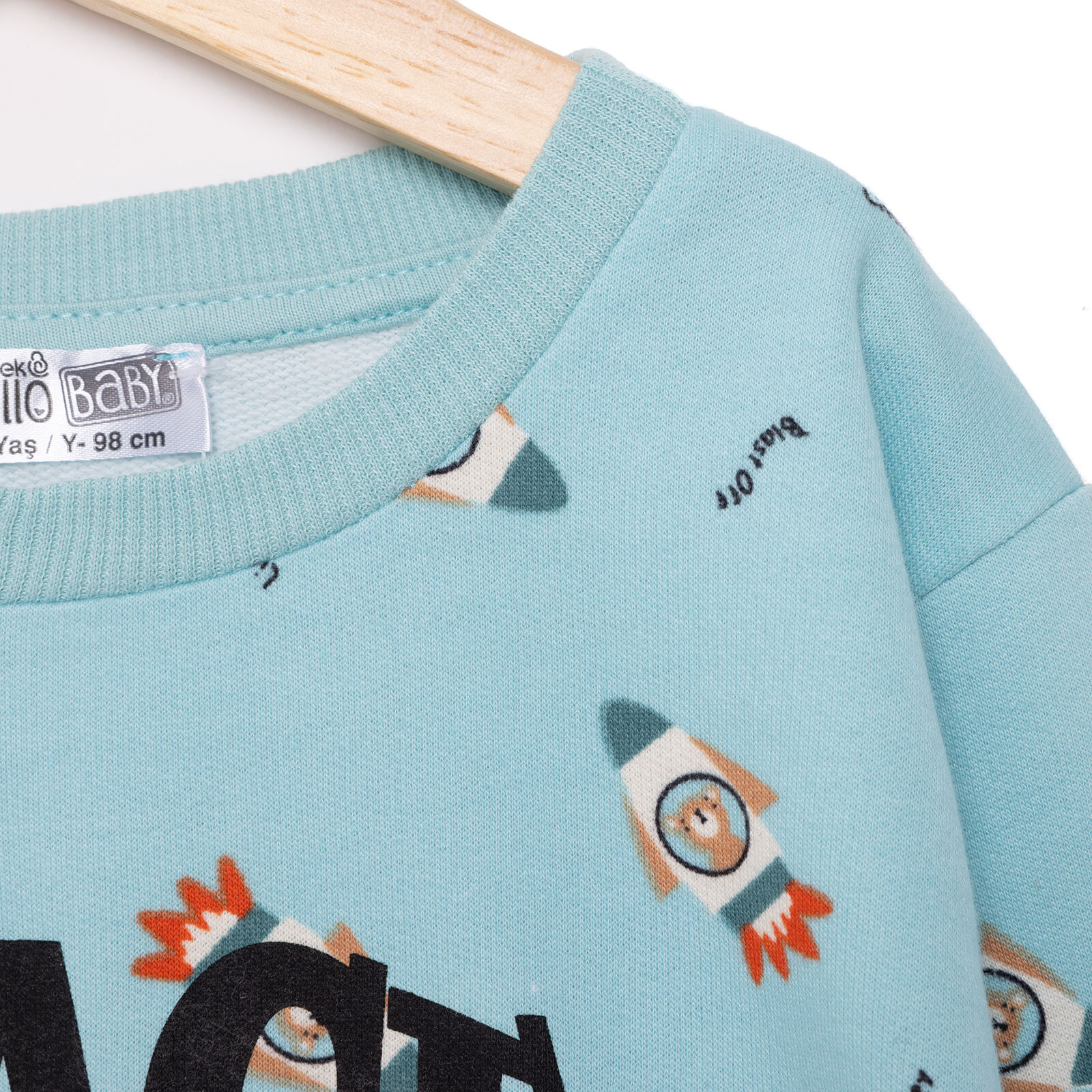 Basic Az Şardonlu Uzay Temalı Sweatshirt Erkek Bebek Basic Az Şardonlu Uzay Temalı Sweatshirt Erkek Bebek