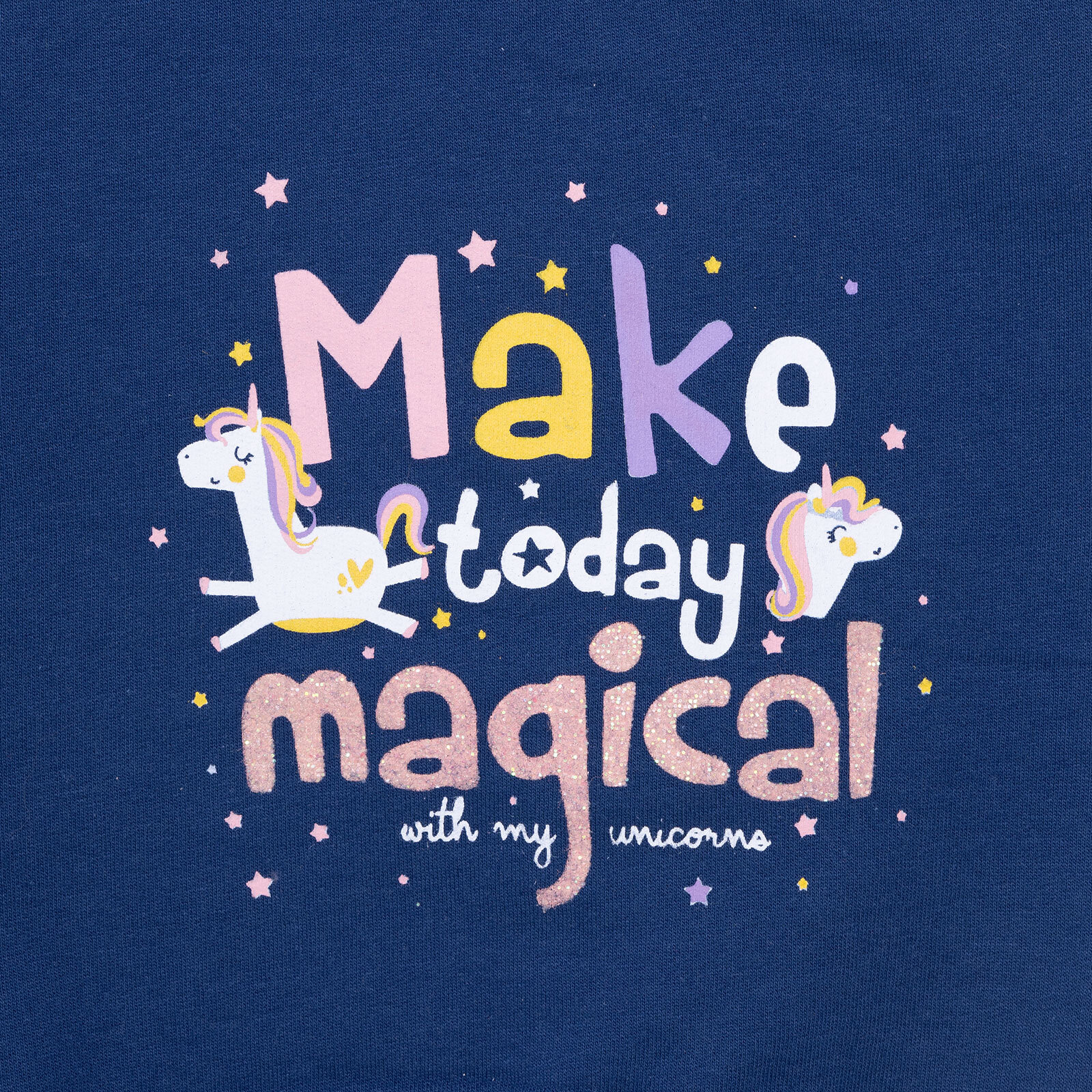 Basic Az Şardonlu Yazılı Unicorn Desenli Sweatshirt Kız Bebek Basic Az Şardonlu Yazılı Unicorn Desenli Sweatshirt Kız Bebek