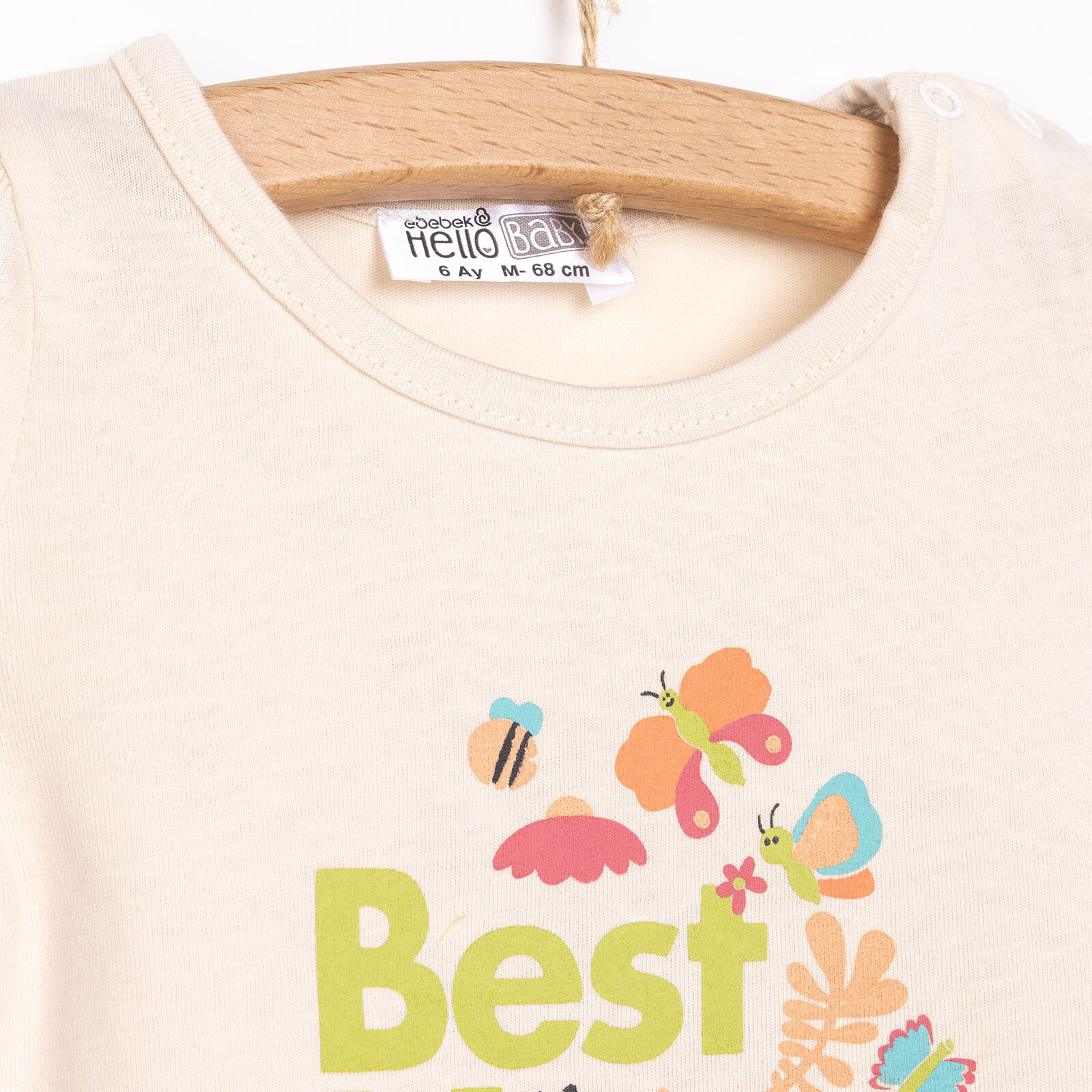 Basic Best Mom Baskılı Tshirt Kız Bebek