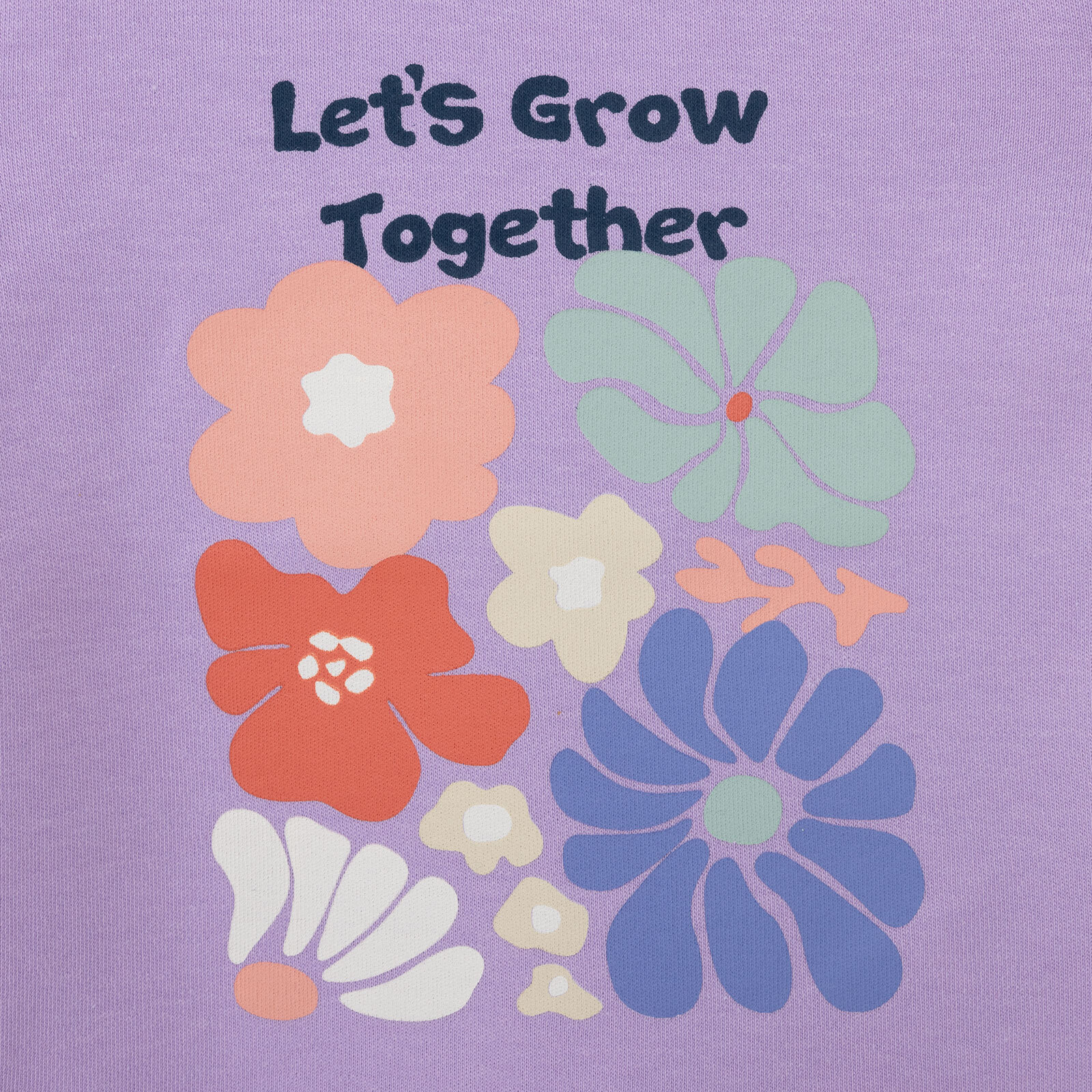 Basic Çiçek Desenli İnterlok Uzun kol Tshirt Kız Bebek