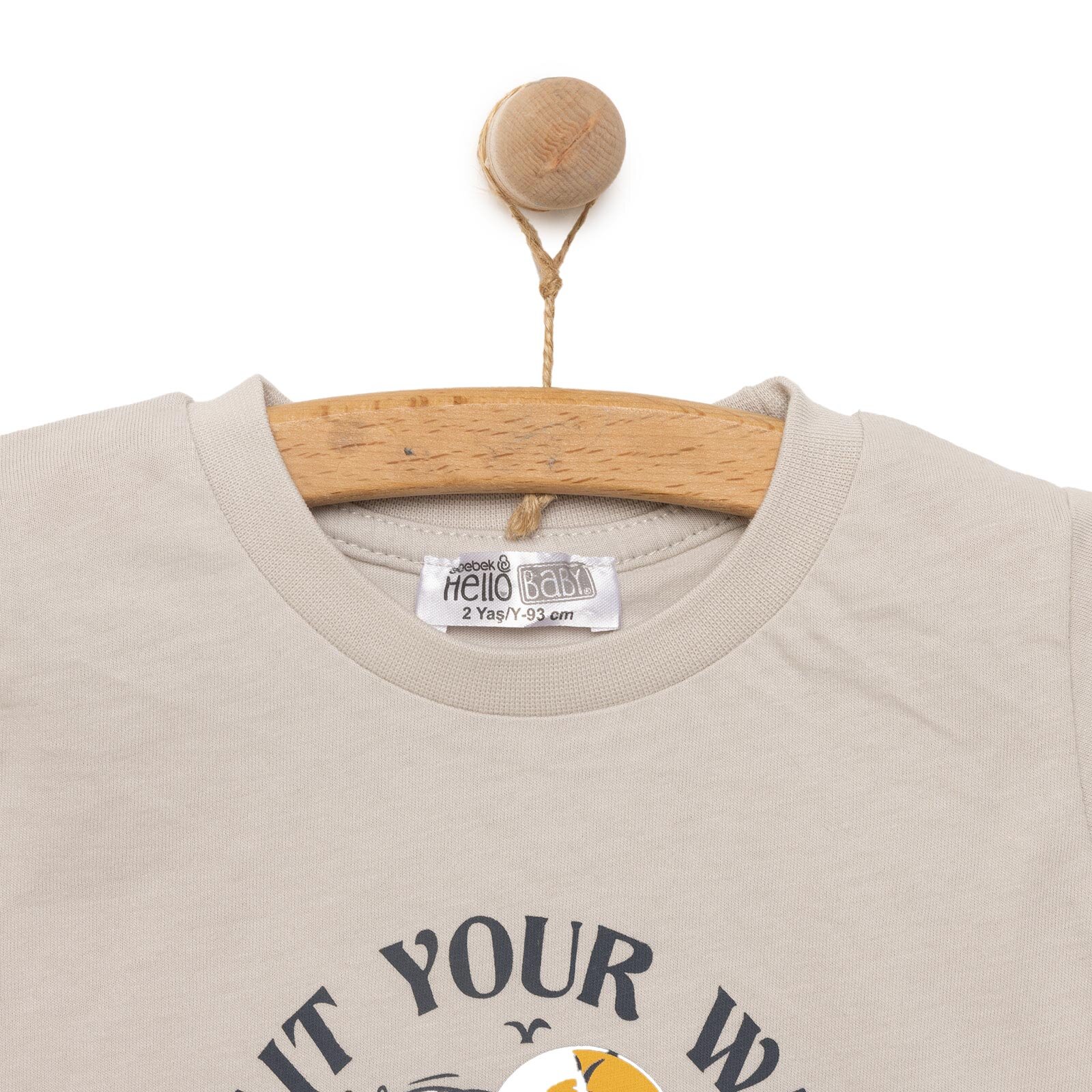 Basic Dalga Baskılı Tshirt Erkek Bebek