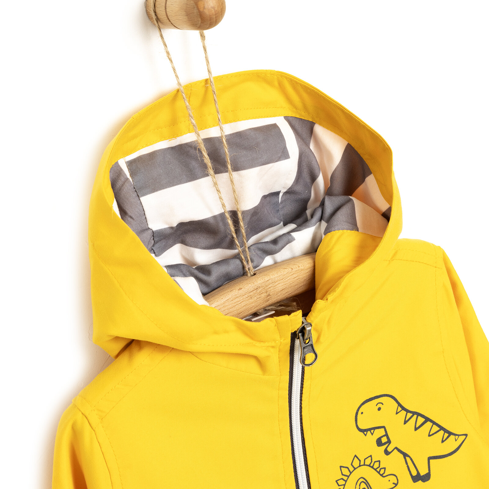 Basic Dinozor Baskılı Yağmurluk Erkek Bebek