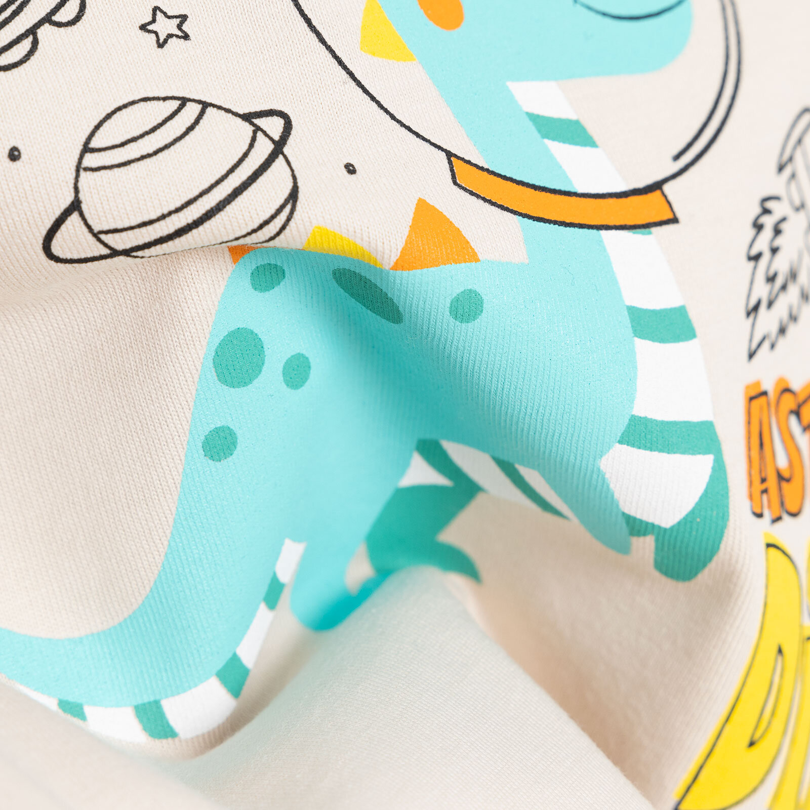 Basic Erkek Astro Dinozor Baskılı T-Shirt Erkek Bebek