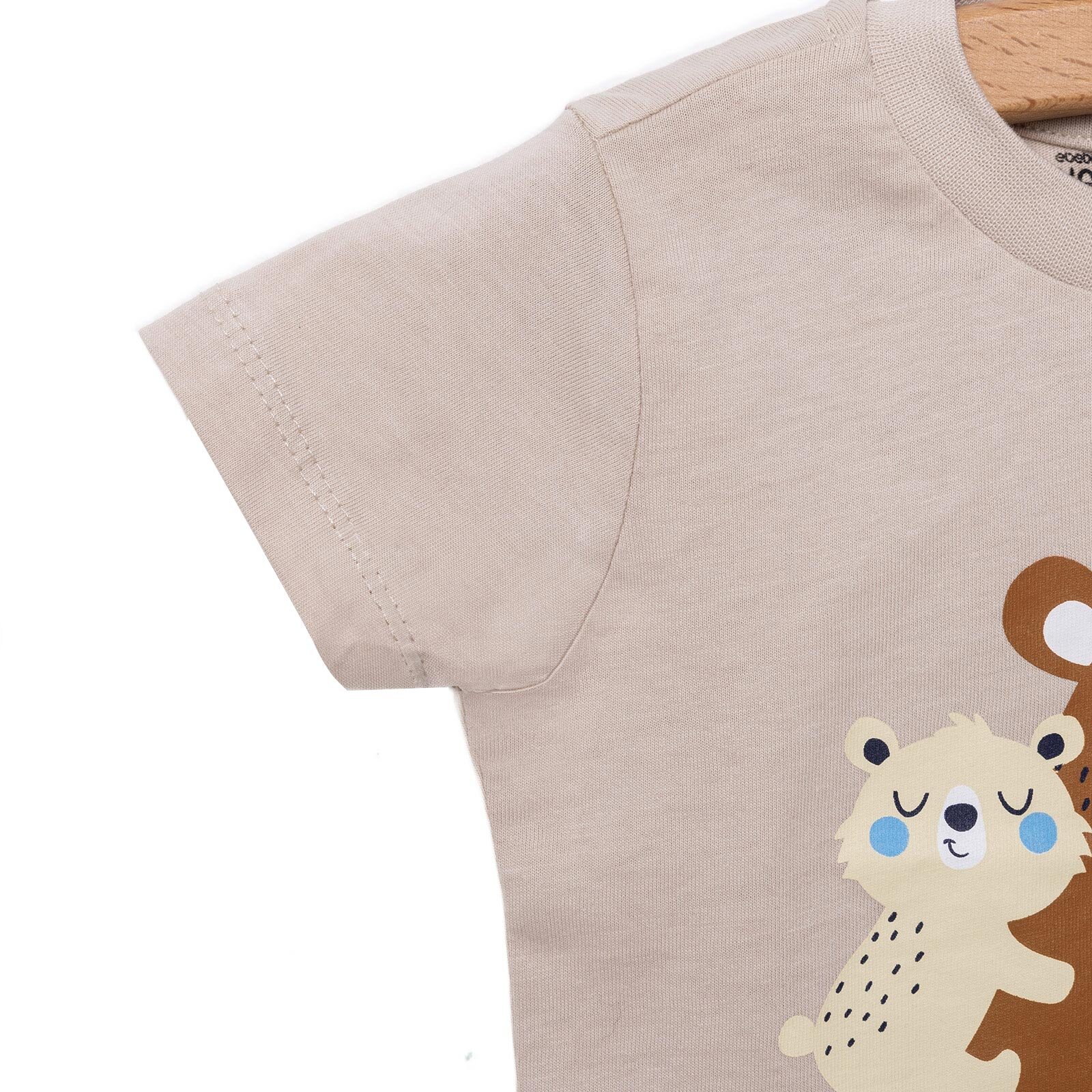 Basic Erkek Ayıcık Baskılı Tshirt Erkek Bebek