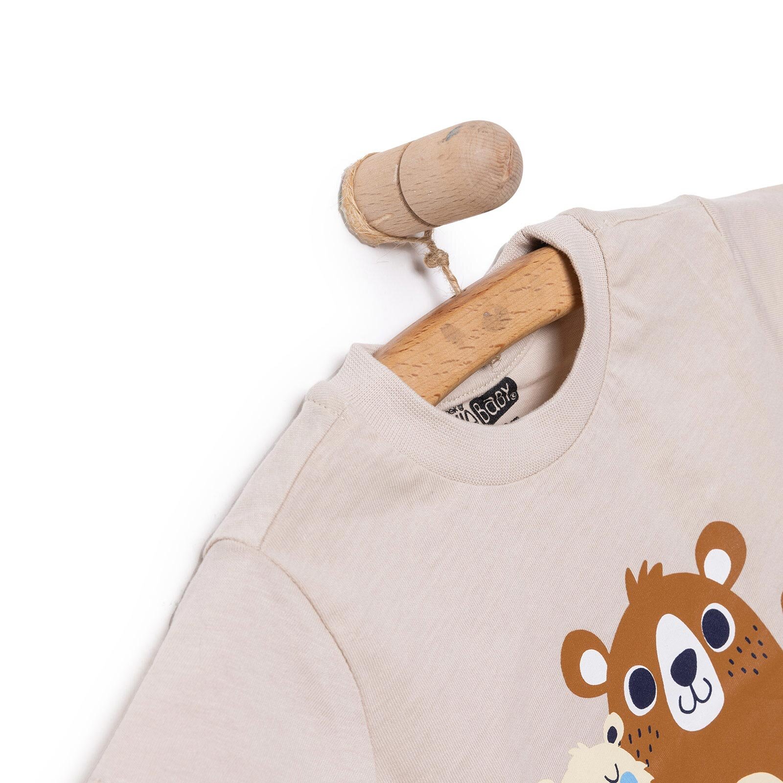 Basic Erkek Ayıcık Baskılı Tshirt Erkek Bebek