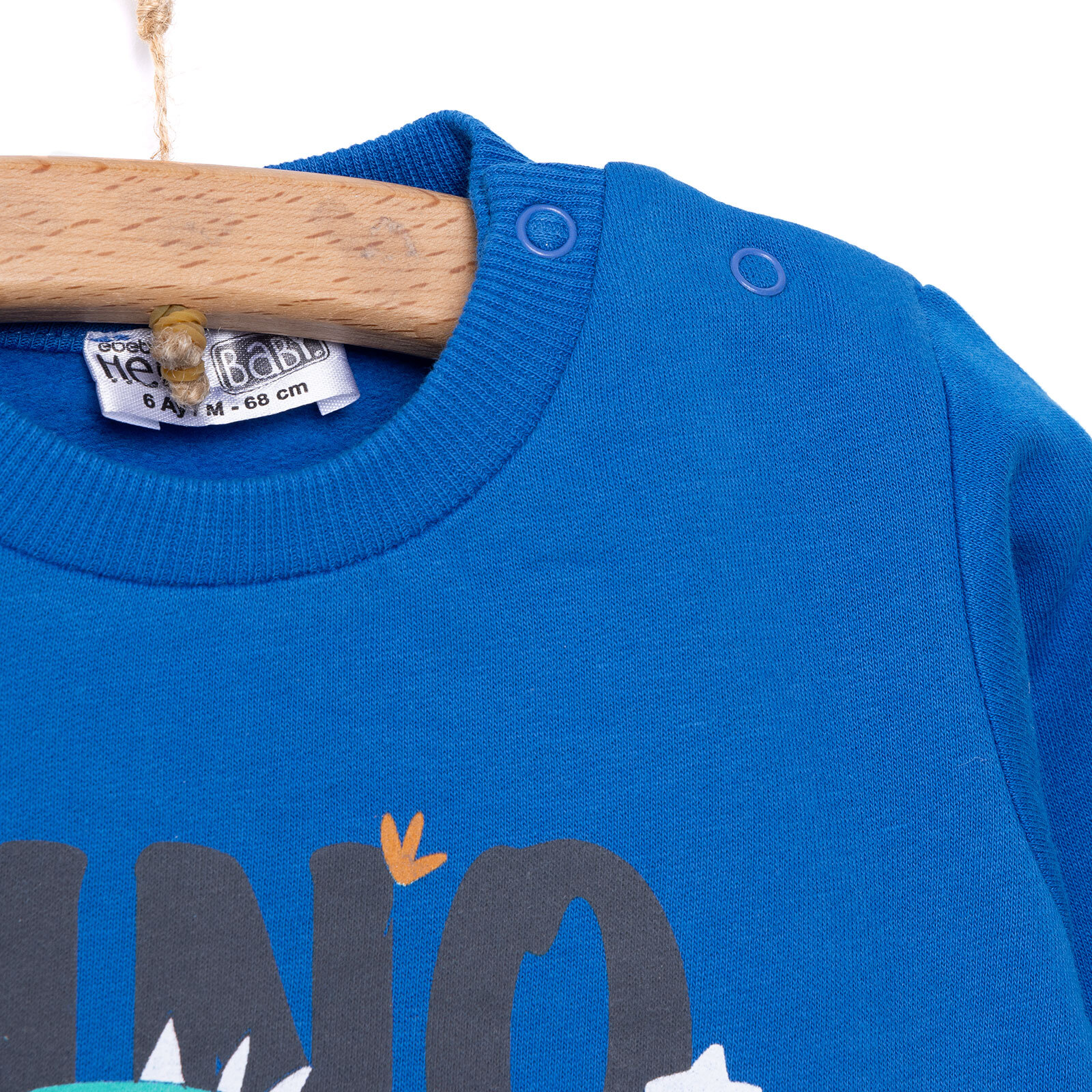 Erkek Bebek Sweatshirt Şardonlu Dino Baskılı Bisiklet Yaka Uzun Kol Lacivert Erkek Bebek Sweatshirt Şardonlu Dino Baskılı Bisiklet Yaka Uzun Kol Lacivert