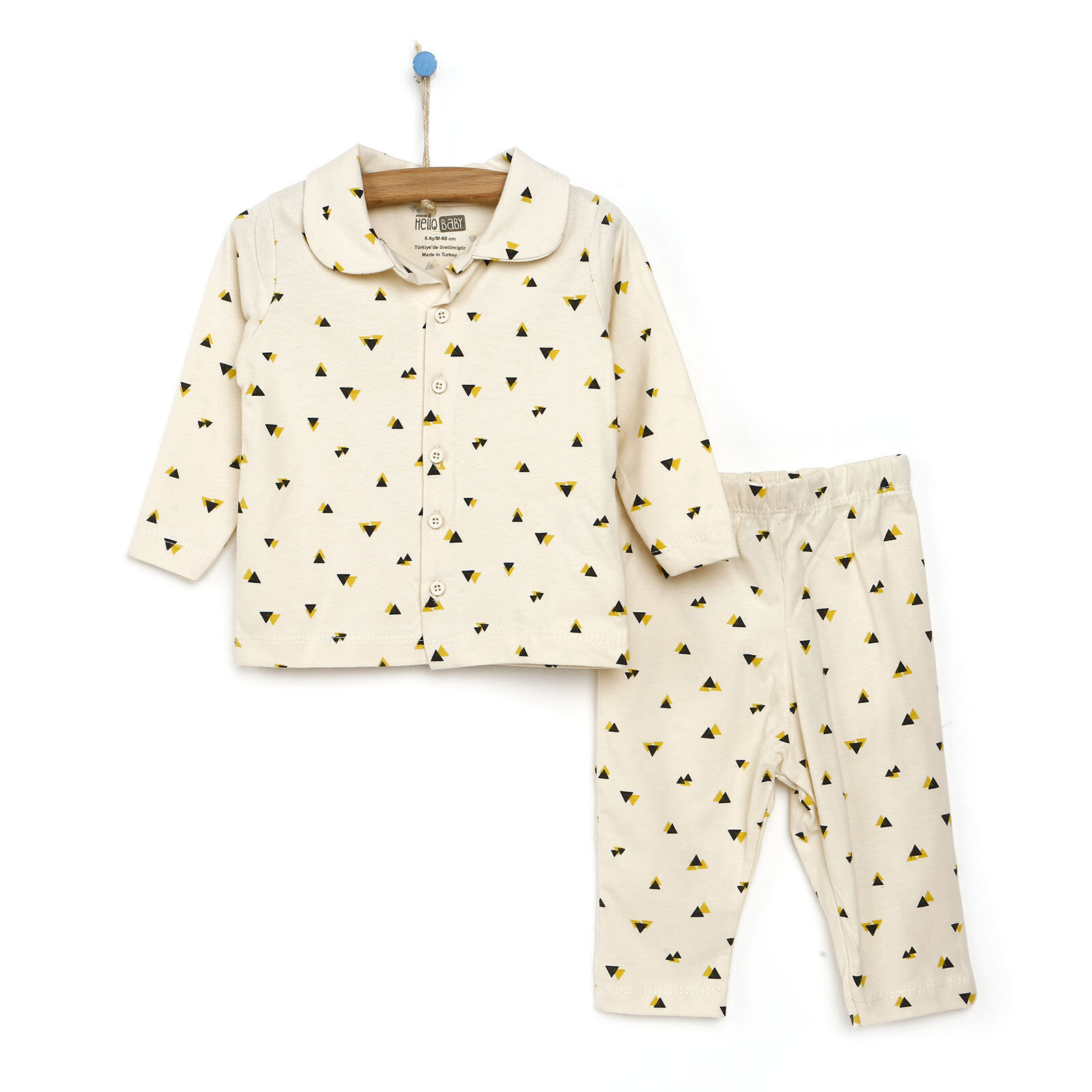 Basic Erkek Bebek Gömlek Yakalı Pijama Takımı