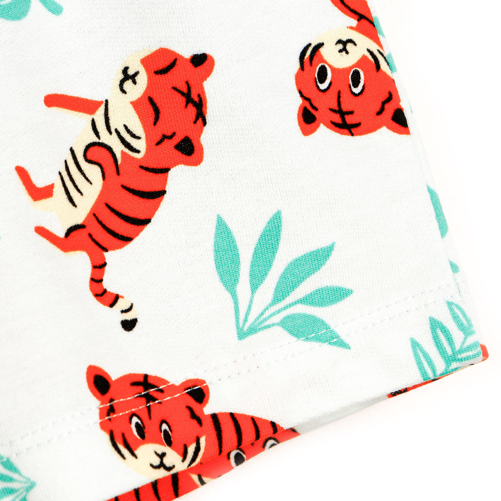 Basic Erkek Bebek Kaplan Baskılı Tshirt-Şort Takım Erkek Bebek