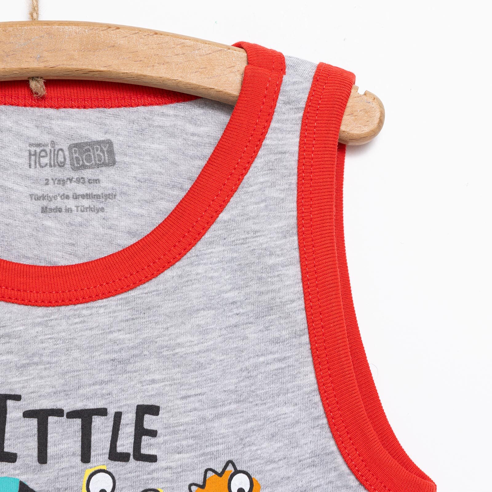 Basic Erkek Canavar Baskılı Atlet Tshirt Erkek Bebek Basic Erkek Canavar Baskılı Atlet Tshirt Erkek Bebek