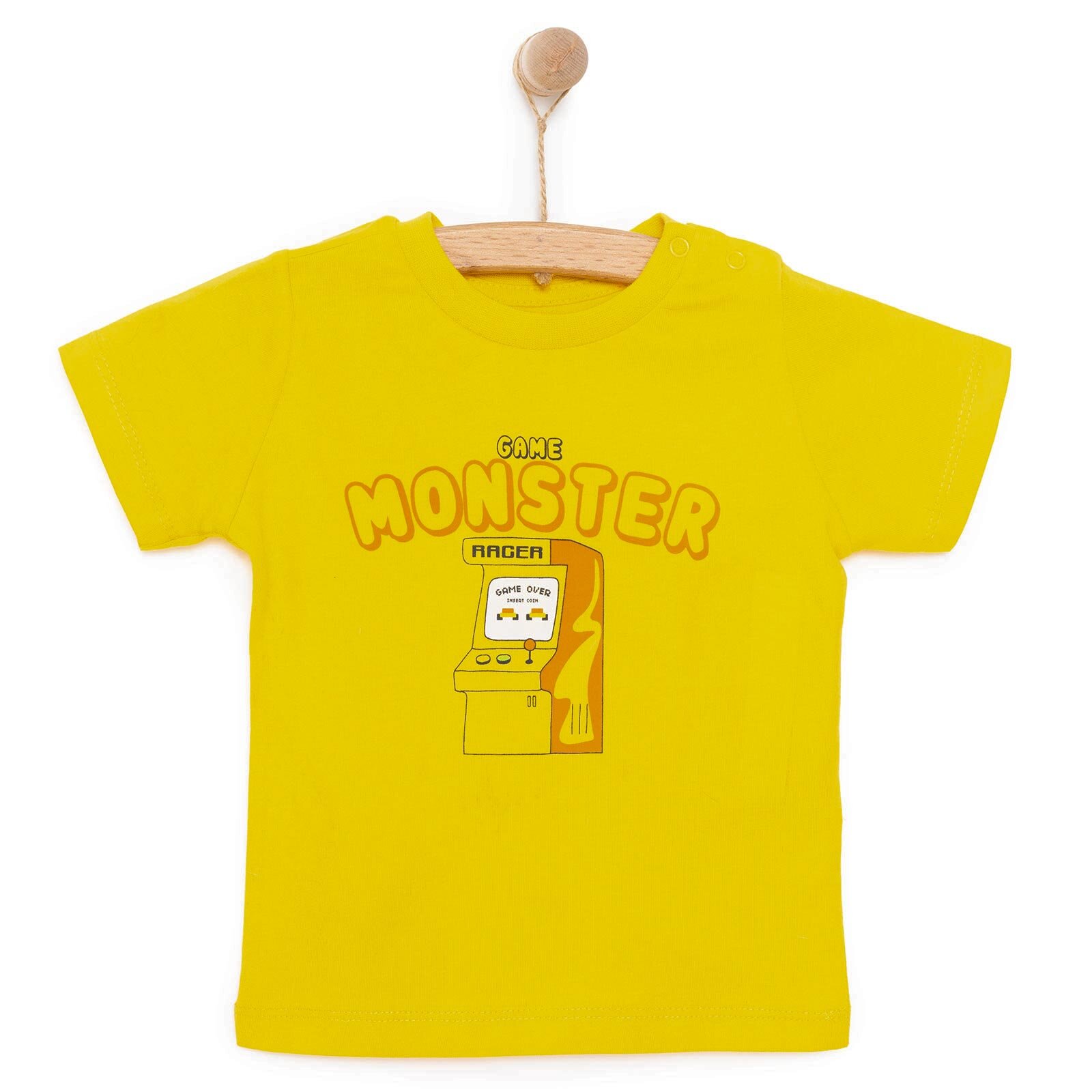 Basic Erkek Canavar Oyun Baskılı T-Shirt Erkek Bebek