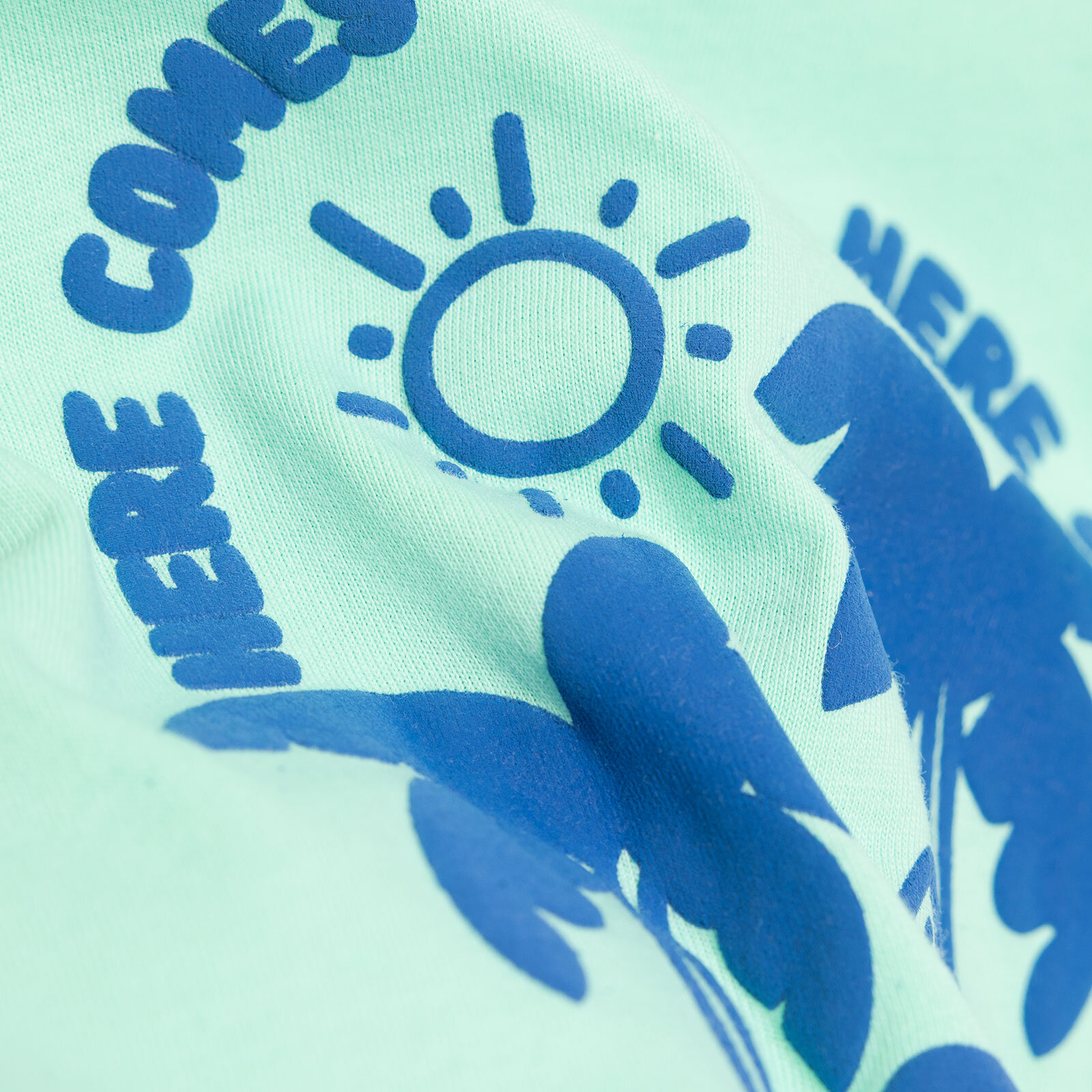 Basic Erkek Deniz ve Palmiye Baskılı T-Shirt Erkek Bebek