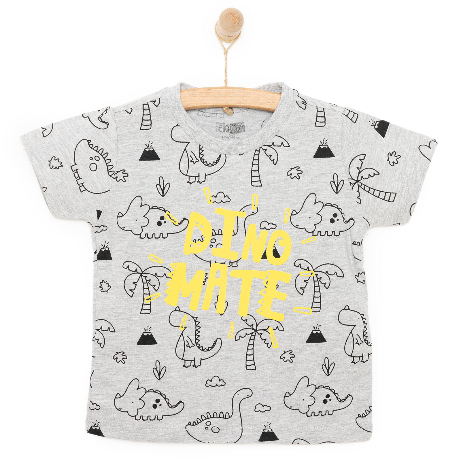 Basic Erkek Dino Eşler Baskılı T-Shirt Erkek Bebek