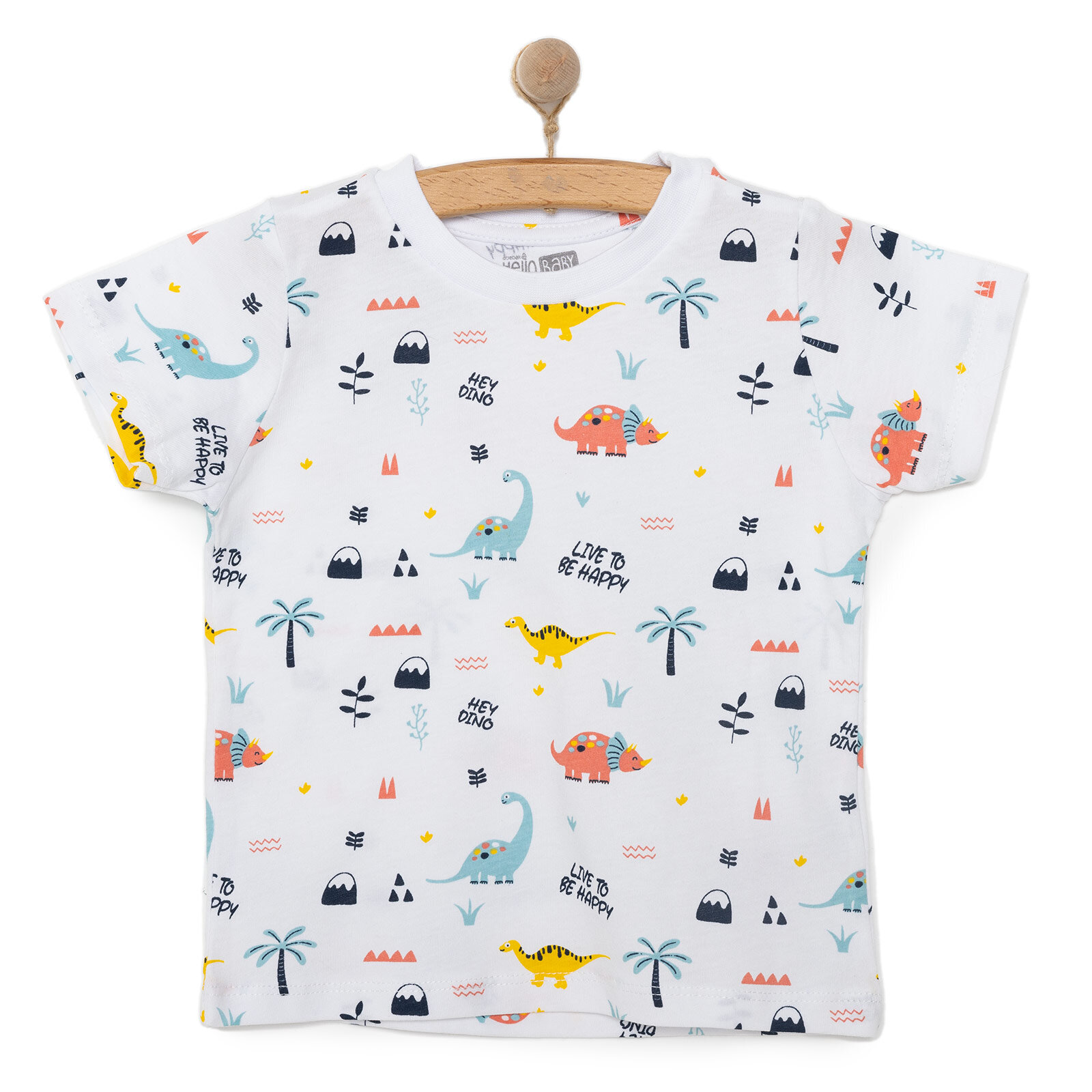 Basic Erkek Dinozor Baskılı T-Shirt Erkek Bebek