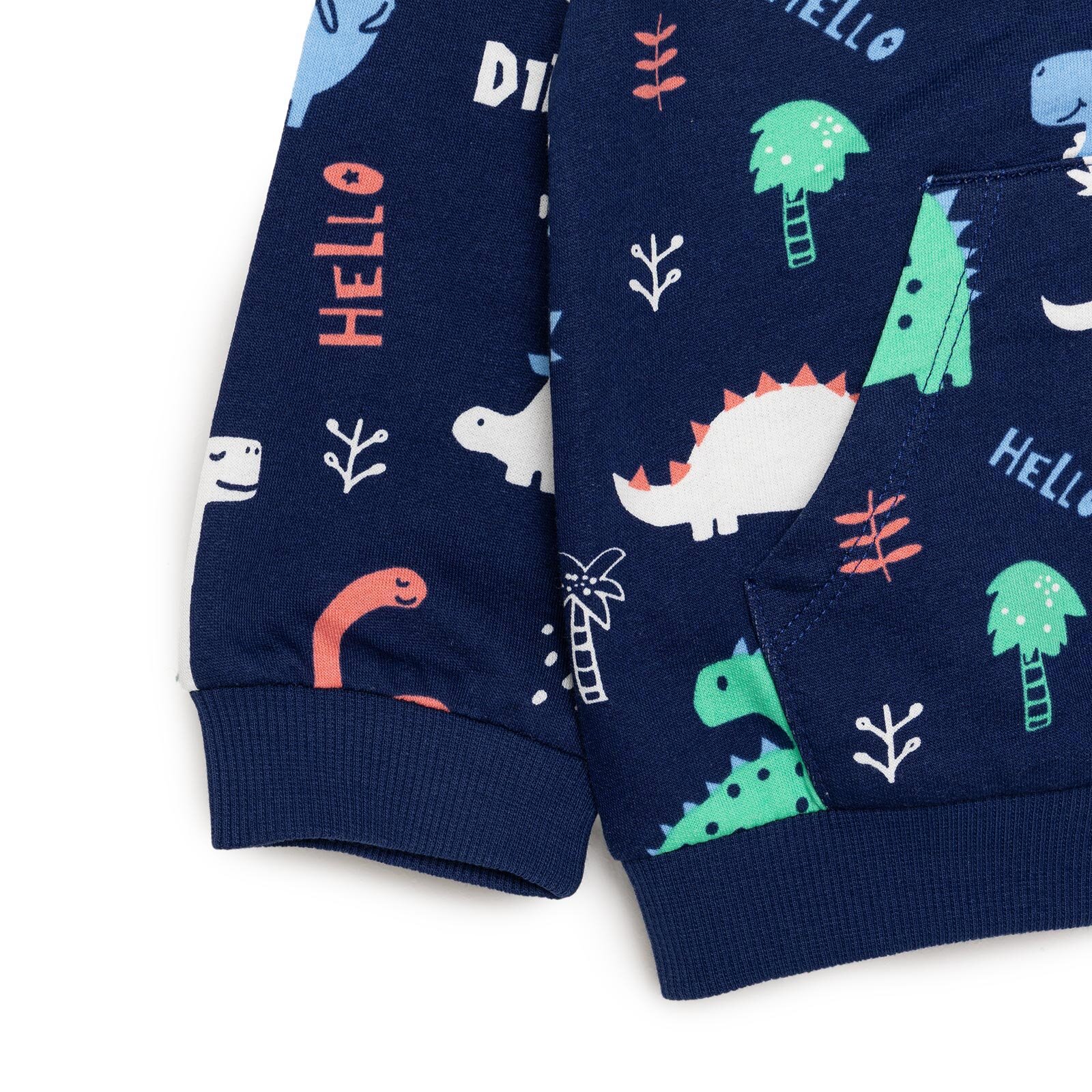 Basic Erkek Dinozor Desenli Eşofman Takımı Erkek Bebek