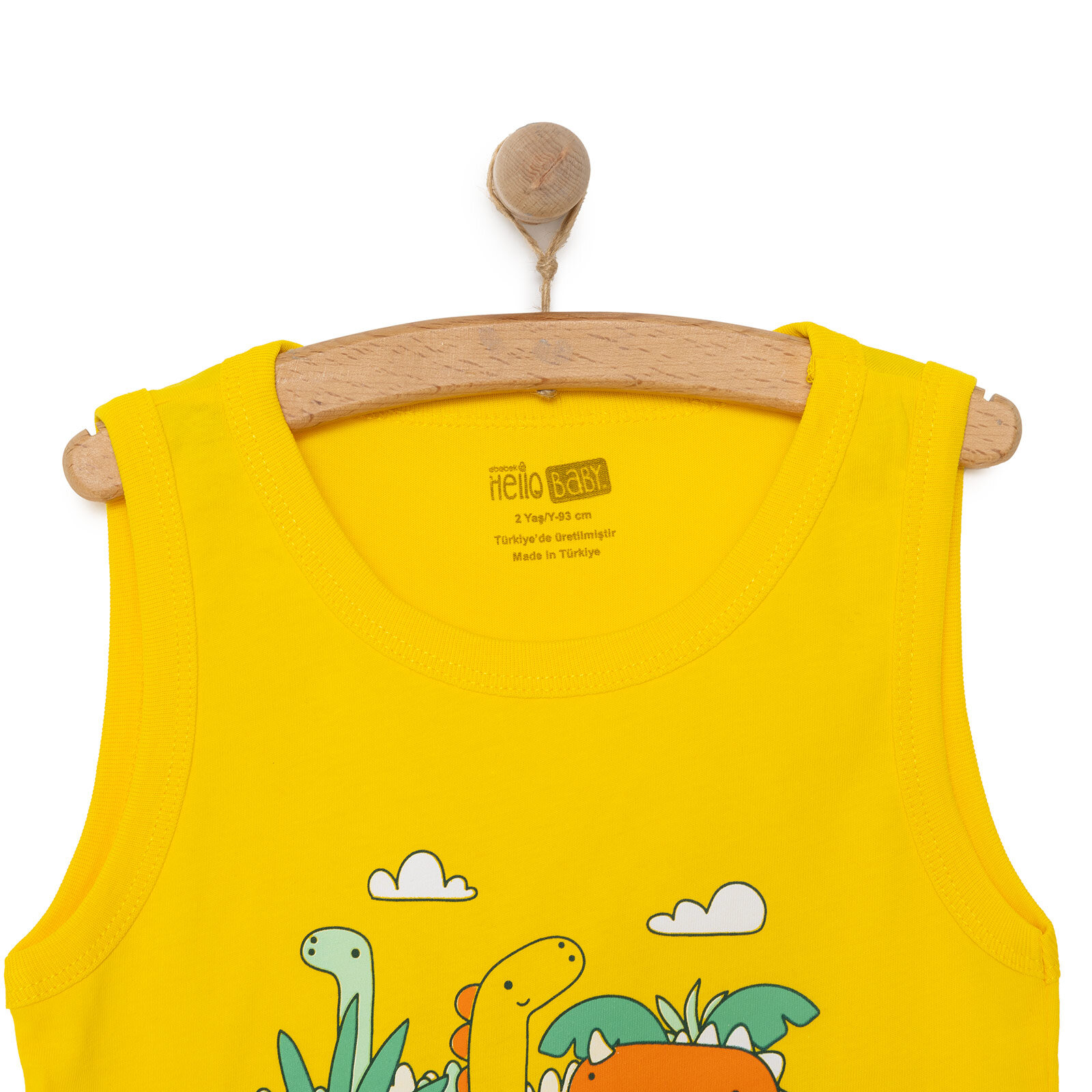 Basic Erkek Dinozor Partisi Baskılı Atlet Tshirt Erkek Bebek Basic Erkek Dinozor Partisi Baskılı Atlet Tshirt Erkek Bebek