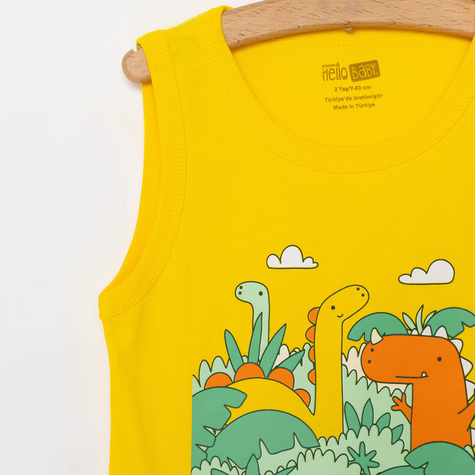 Basic Erkek Dinozor Partisi Baskılı Atlet Tshirt Erkek Bebek Basic Erkek Dinozor Partisi Baskılı Atlet Tshirt Erkek Bebek