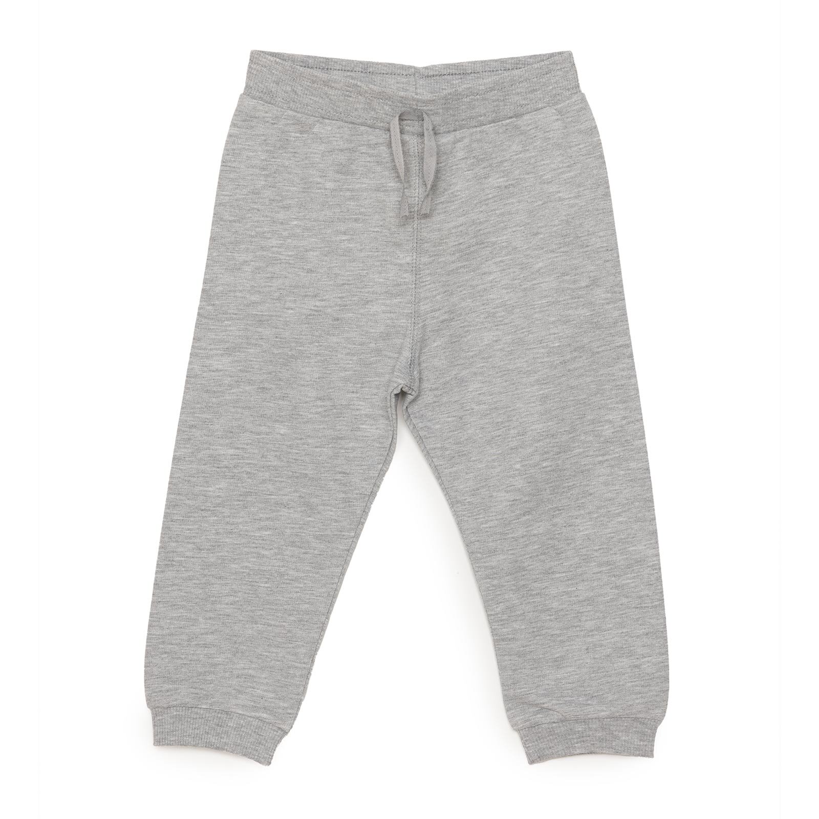 Unisex Eşofman Alt Şardonlu Gri Melanj