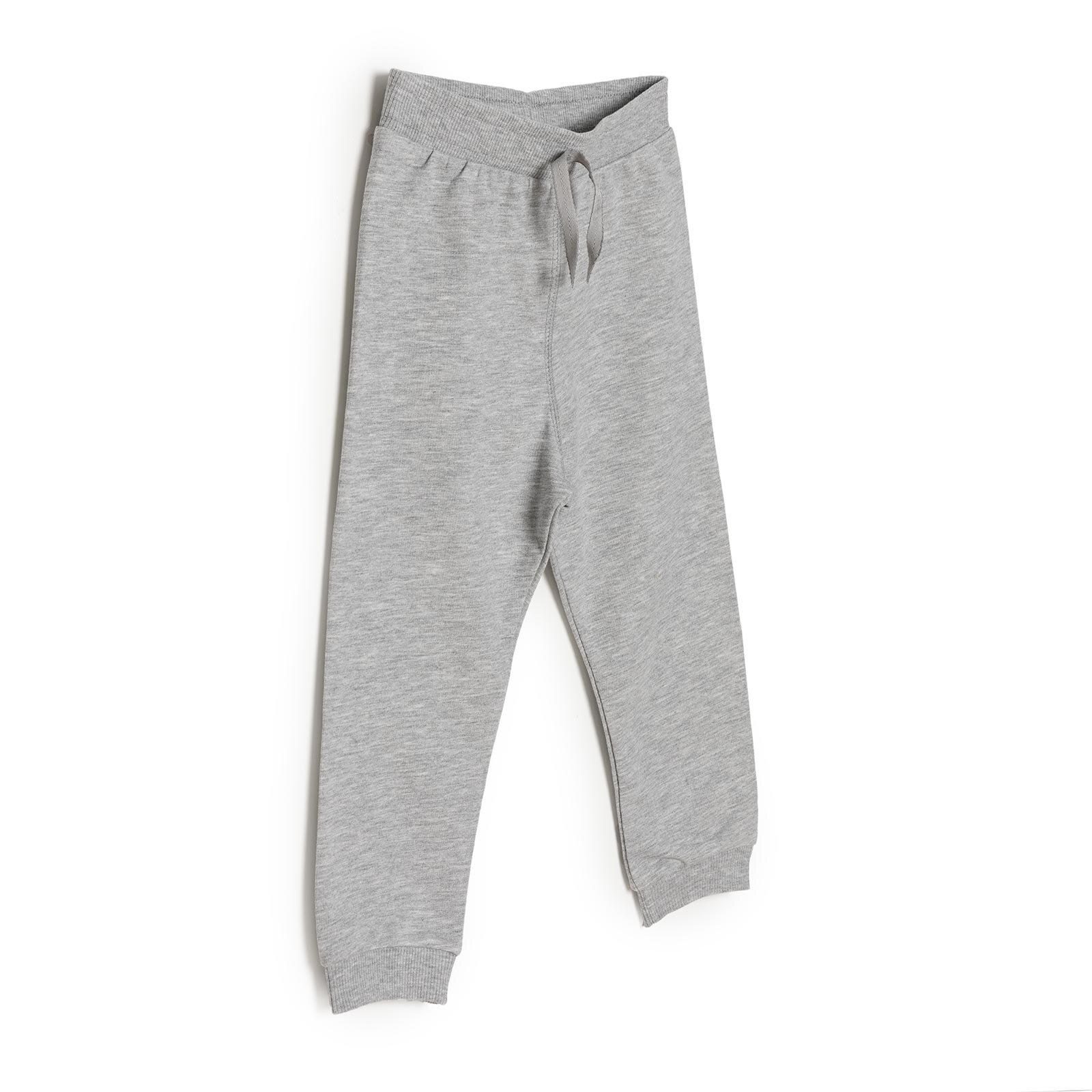 Unisex Eşofman Alt Şardonlu Gri Melanj