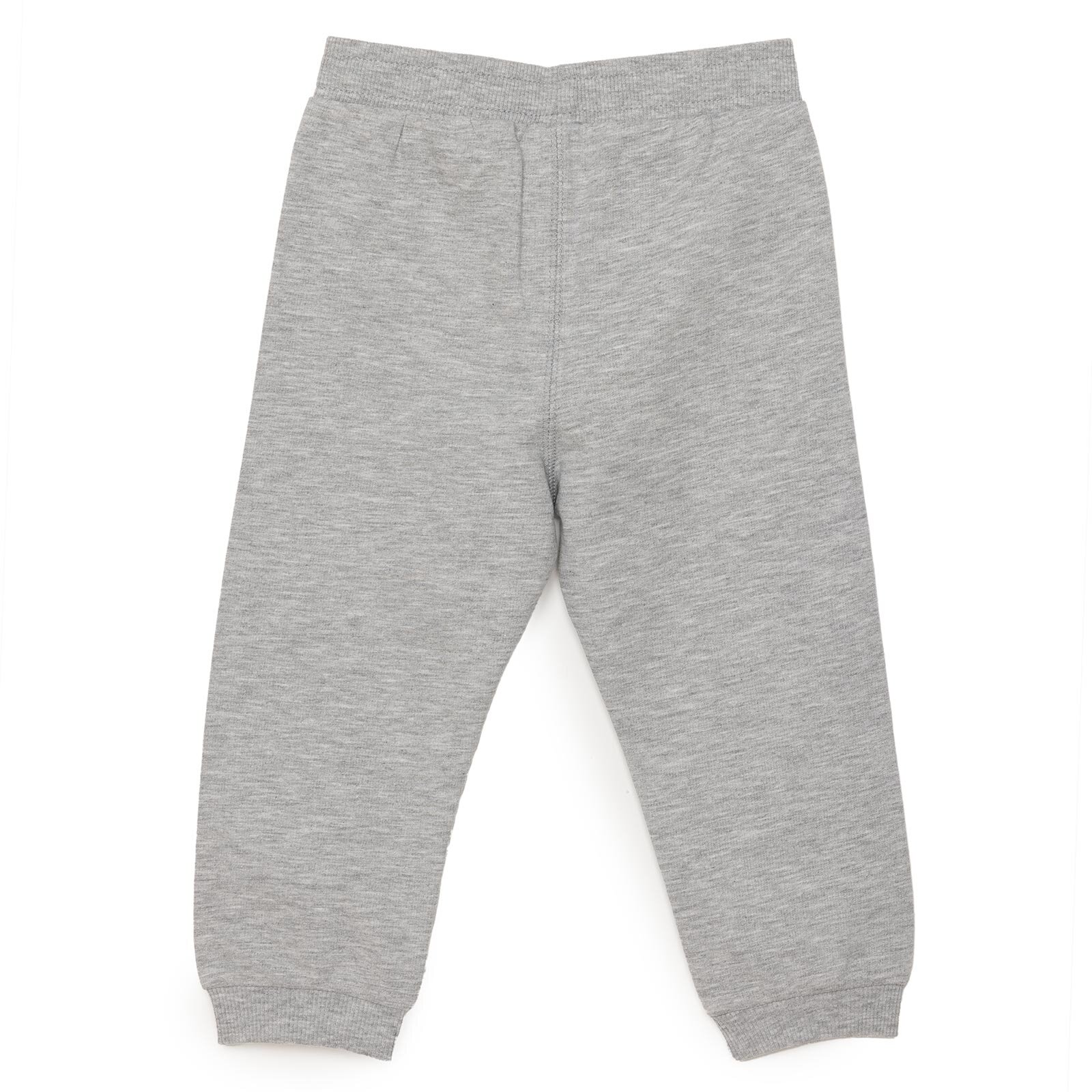 Unisex Eşofman Alt Şardonlu Gri Melanj