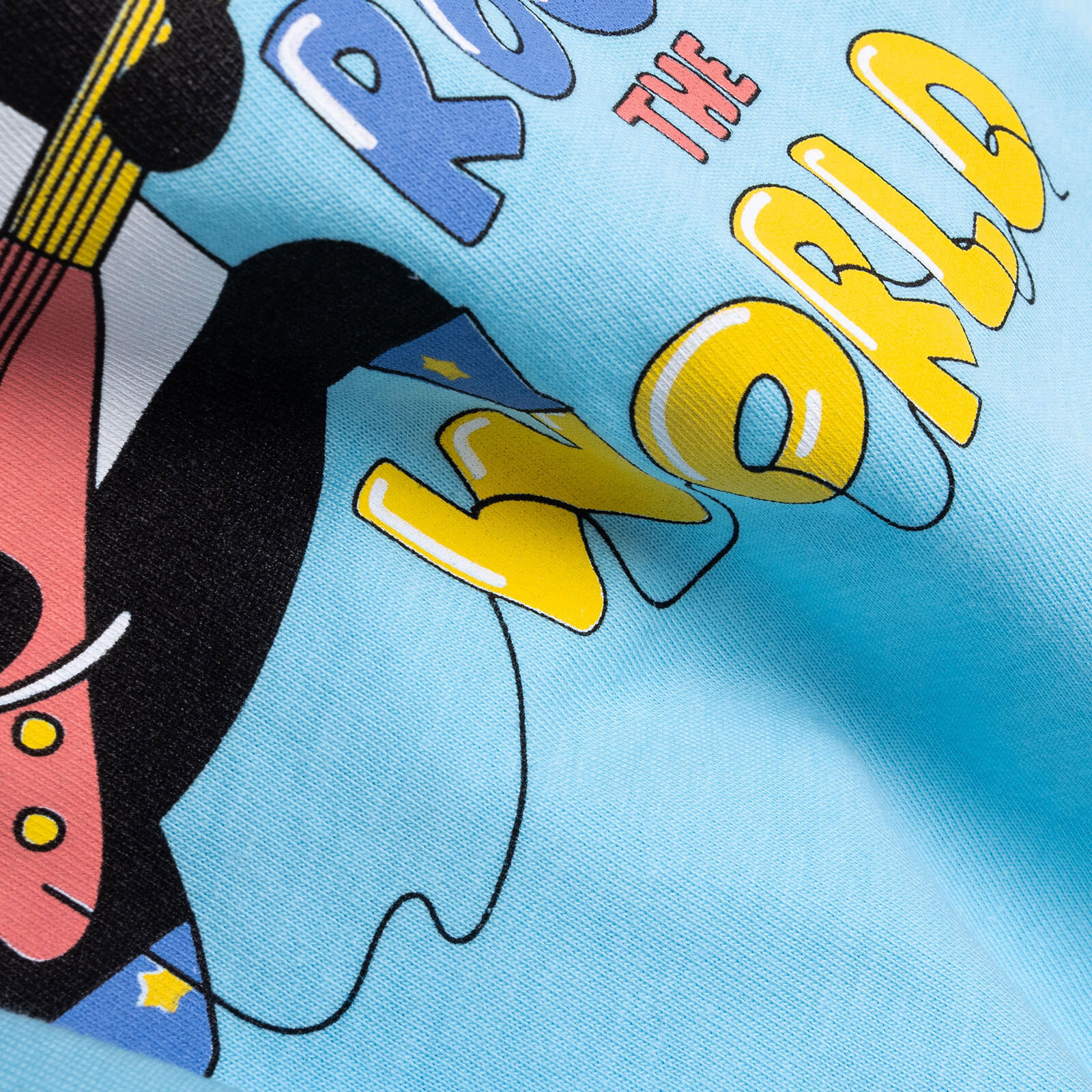 Basic Erkek Gitarist Panda Baskılı Atlet Tshirt Erkek Bebek