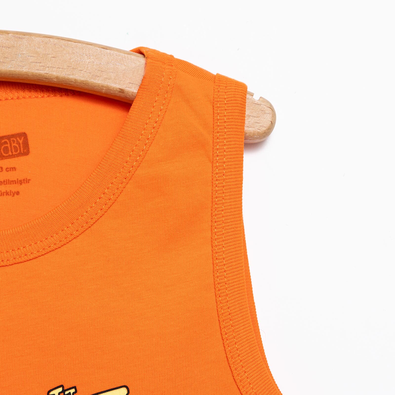 Basic Erkek Hayvan Baskılı Atlet Tshirt Erkek Bebek