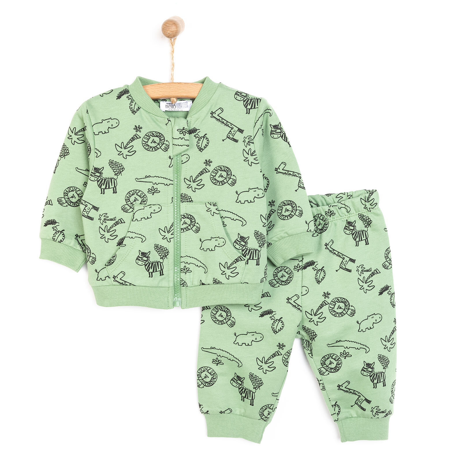 Basic Erkek Hayvan Desenli Eşofman Takımı Erkek Bebek