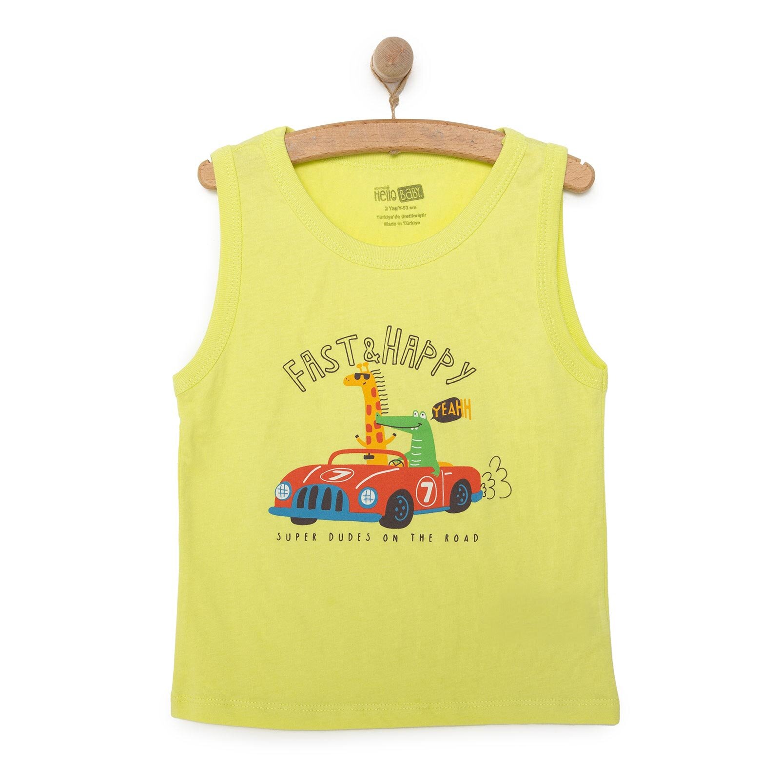 Basic Erkek Hayvan ve Araba Baskılı Atlet Tshirt Erkek Bebek Basic Erkek Hayvan ve Araba Baskılı Atlet Tshirt Erkek Bebek