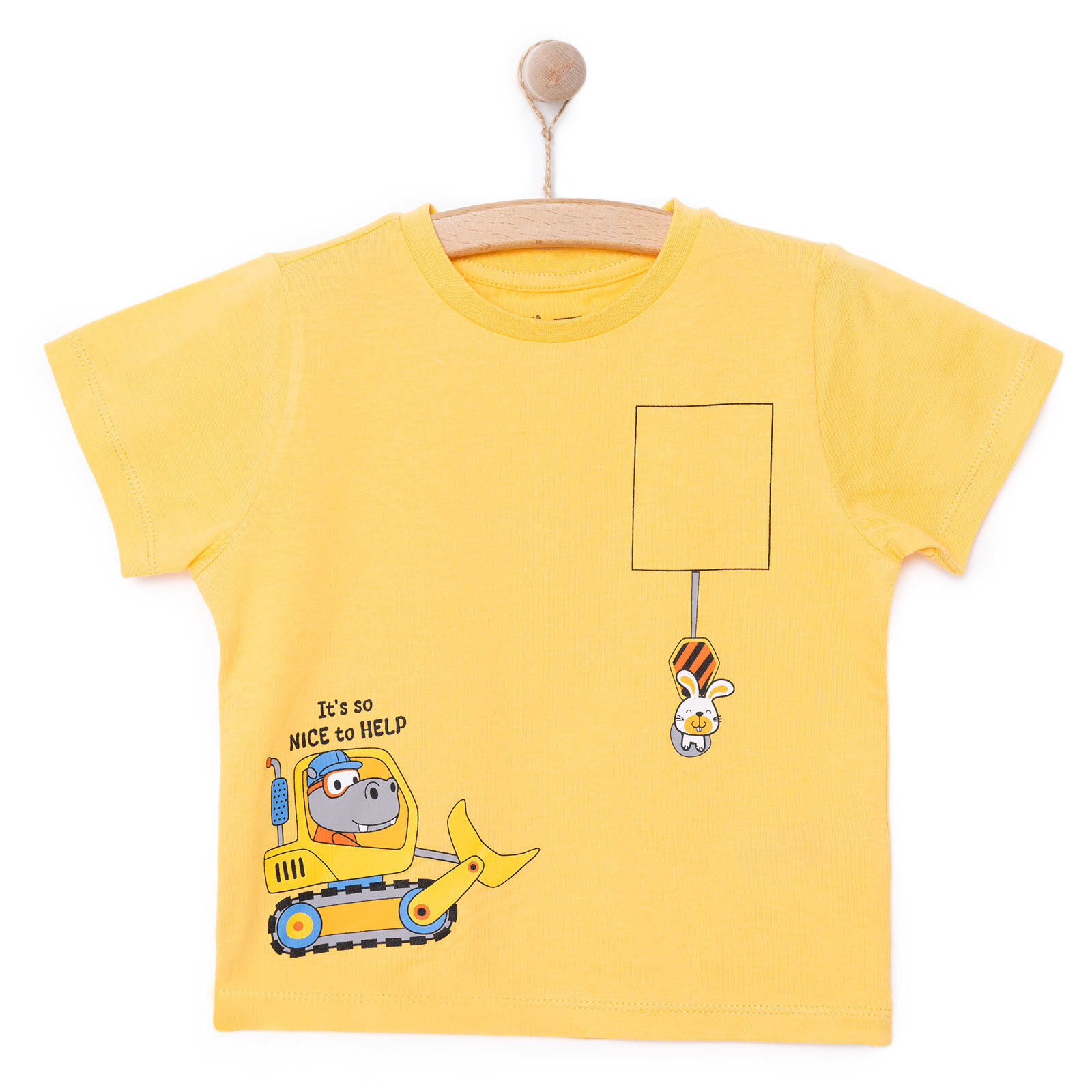 Basic Erkek İş Makinesi Baskılı T-Shirt Erkek Bebek Basic Erkek İş Makinesi Baskılı T-Shirt Erkek Bebek