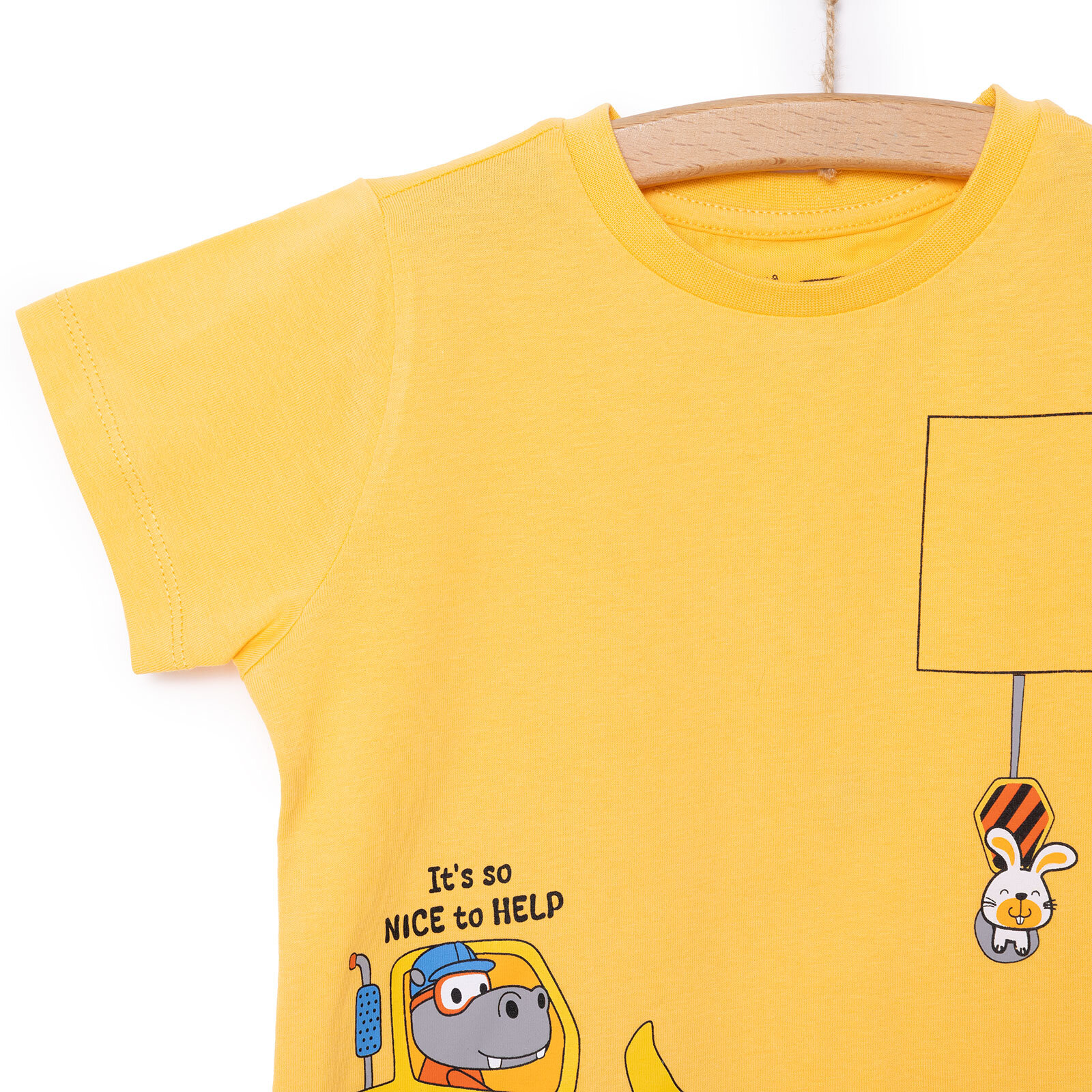 Basic Erkek İş Makinesi Baskılı T-Shirt Erkek Bebek Basic Erkek İş Makinesi Baskılı T-Shirt Erkek Bebek