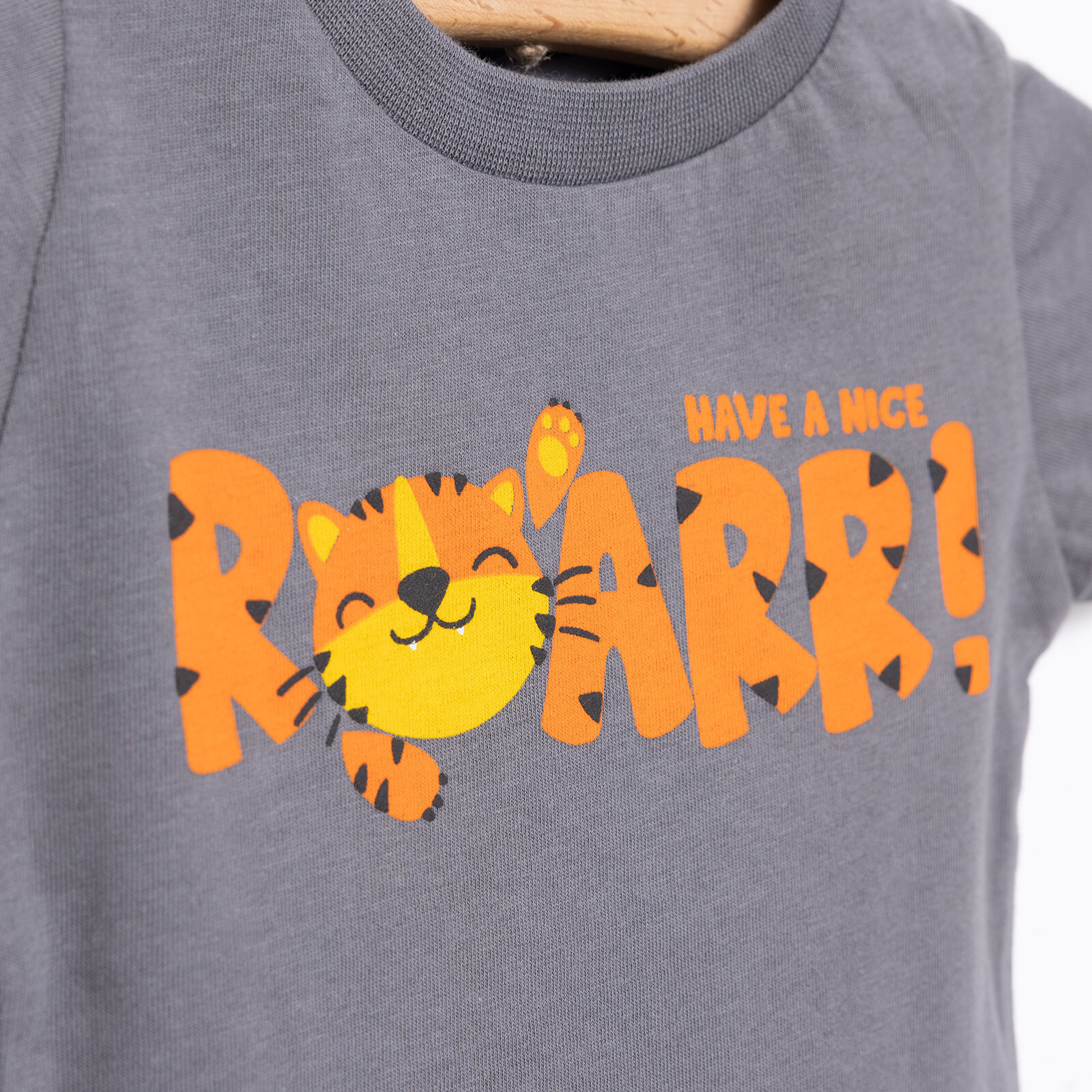 Basic Erkek Kaplan Baskılı T-Shirt Erkek Bebek