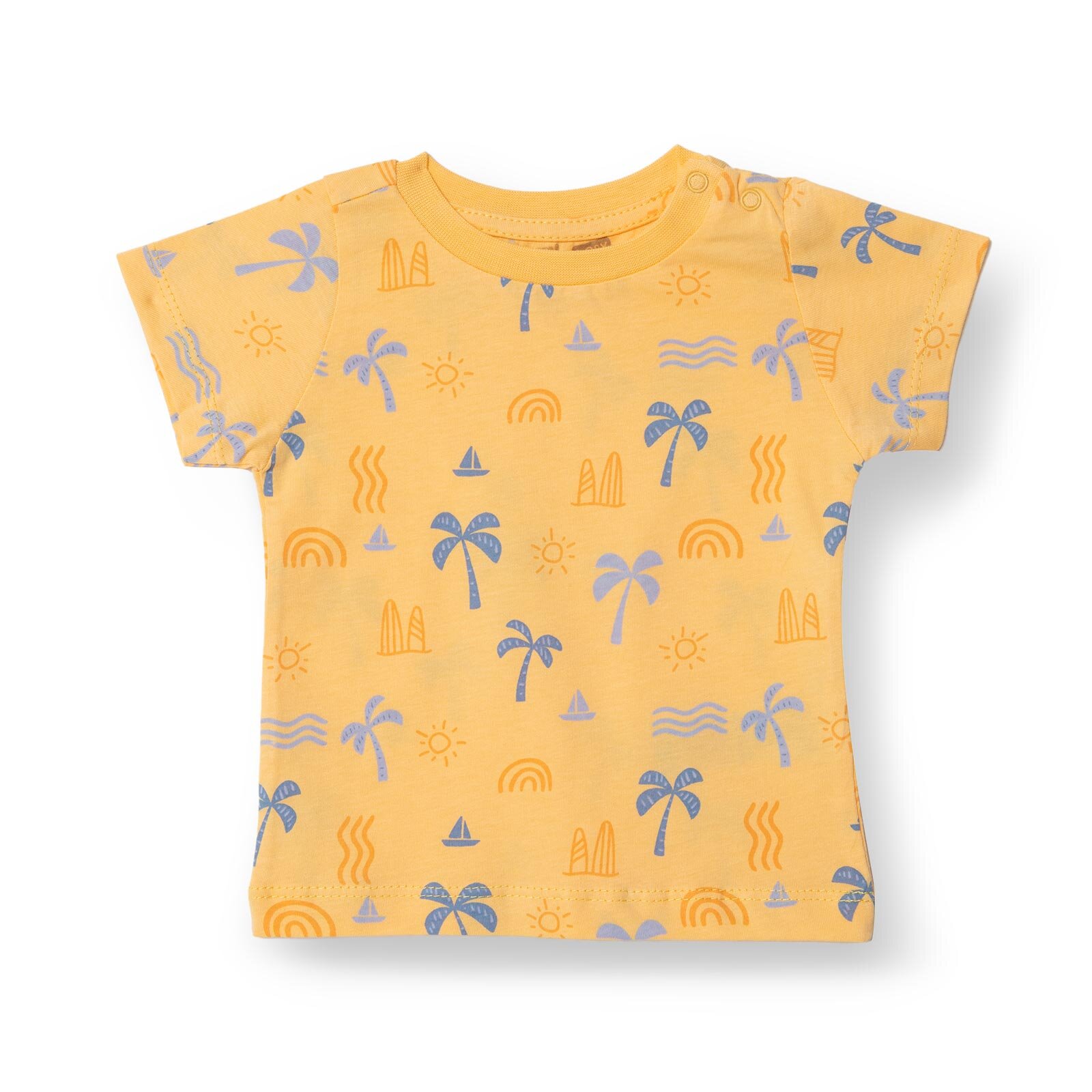 Basic Erkek Palmiye Ağacı Baskılı T-Shirt Erkek Bebek Basic Erkek Palmiye Ağacı Baskılı T-Shirt Erkek Bebek