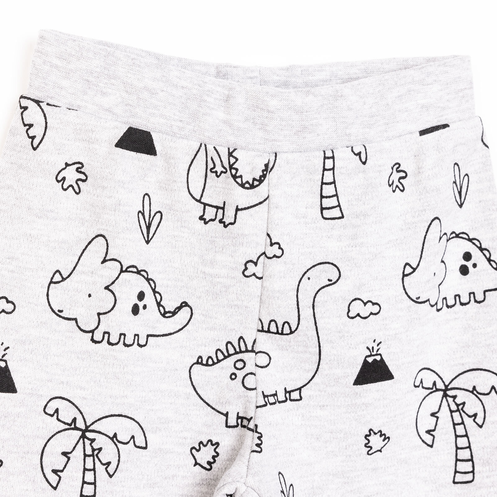 Erkek Bebek 2'li Patiksiz Alt İnterlok Palmiye Desenli