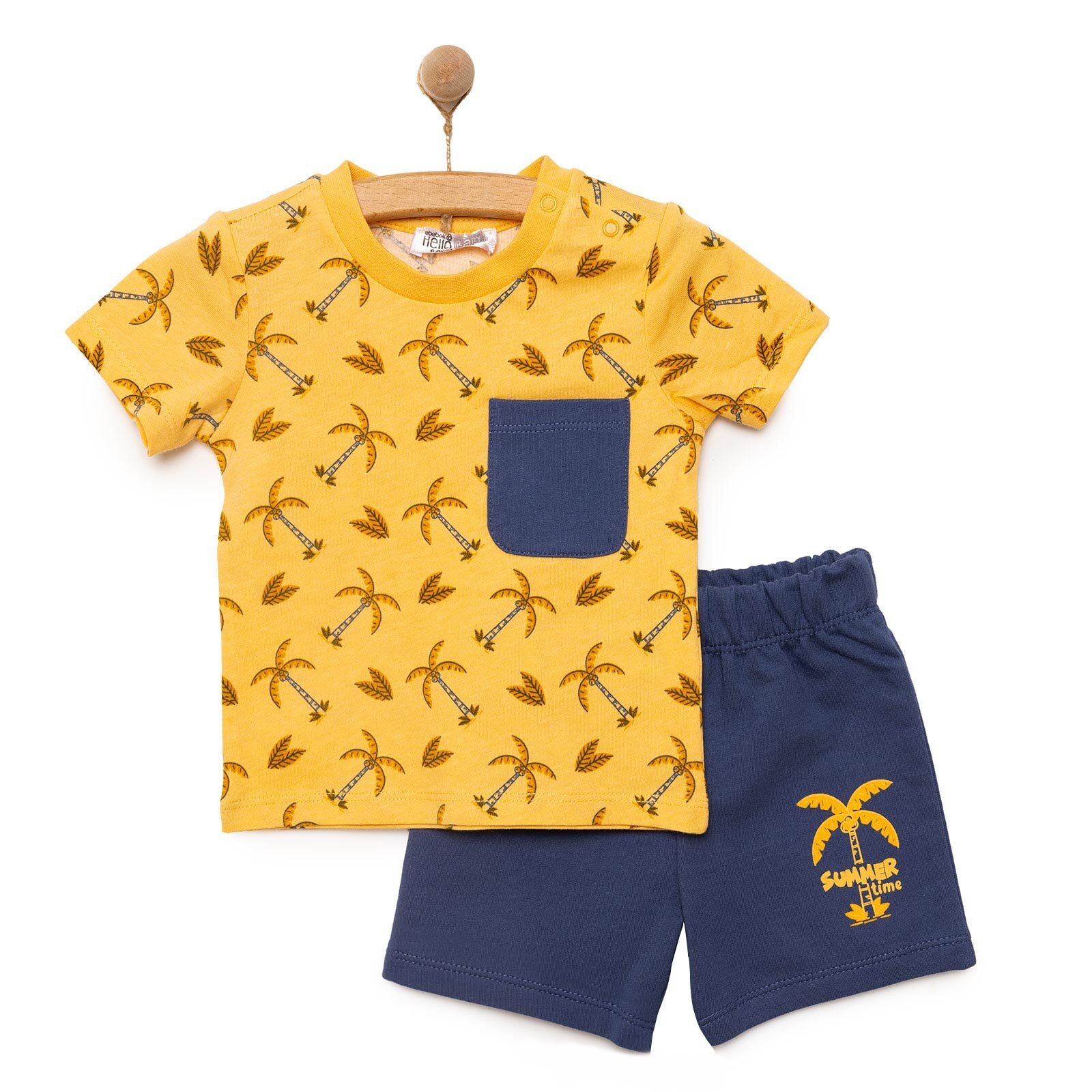 Basic Erkek Palmiye Desenli Şortlu Takım Erkek Bebek Basic Erkek Palmiye Desenli Şortlu Takım Erkek Bebek