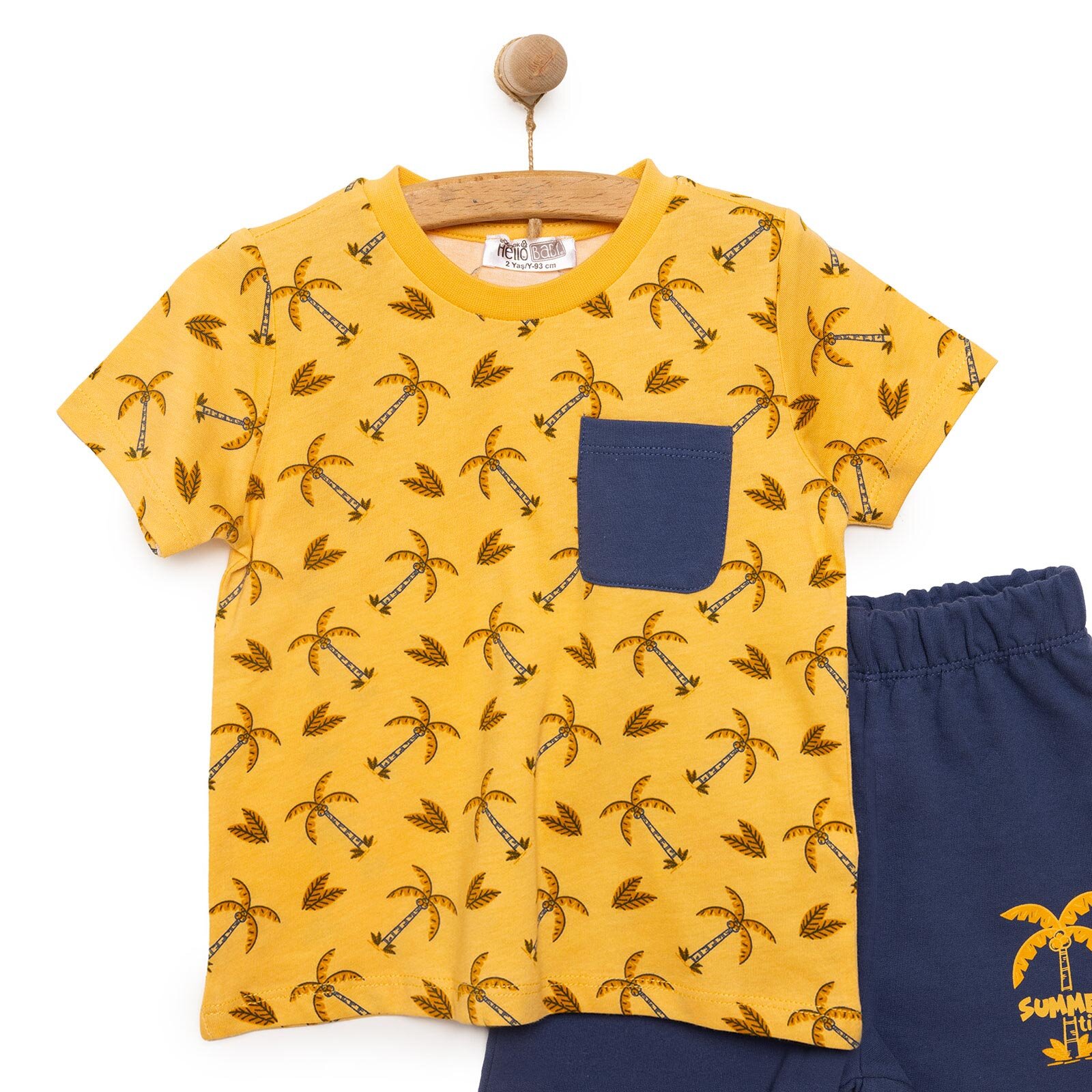 Basic Erkek Palmiye Desenli Şortlu Takım Erkek Bebek Basic Erkek Palmiye Desenli Şortlu Takım Erkek Bebek