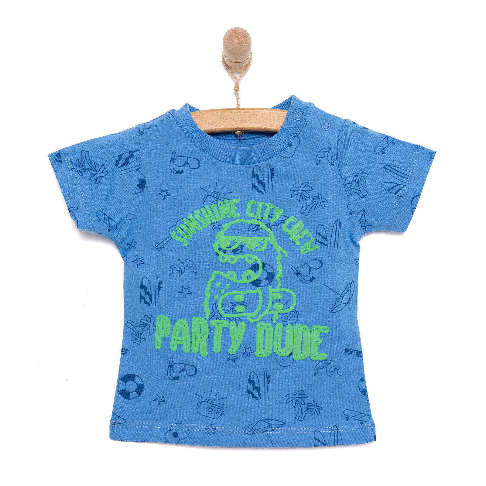 Basic Erkek Parti Baskılı T-Shirt Erkek Bebek