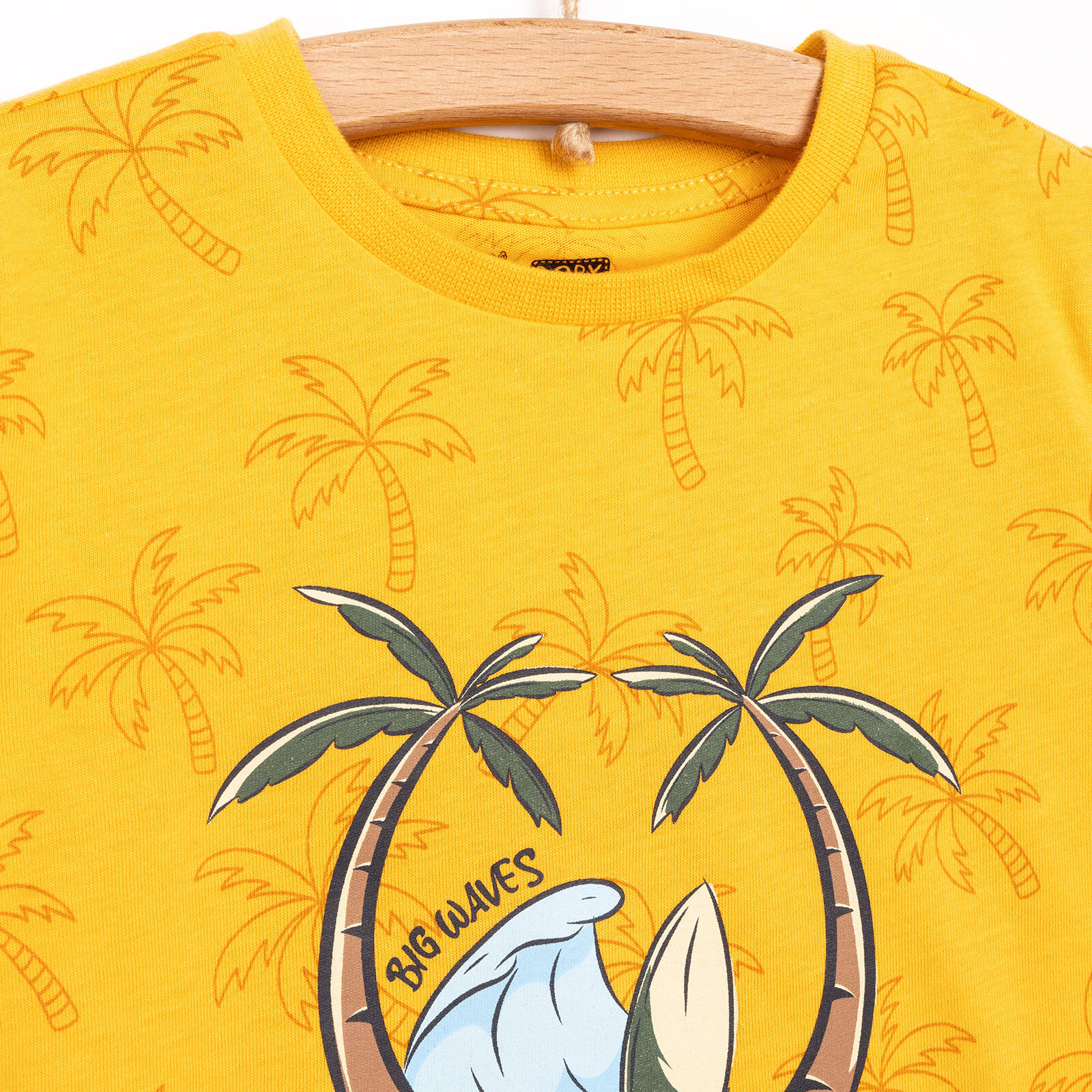 Basic Erkek Sörf Baskılı T-Shirt Erkek Bebek Basic Erkek Sörf Baskılı T-Shirt Erkek Bebek