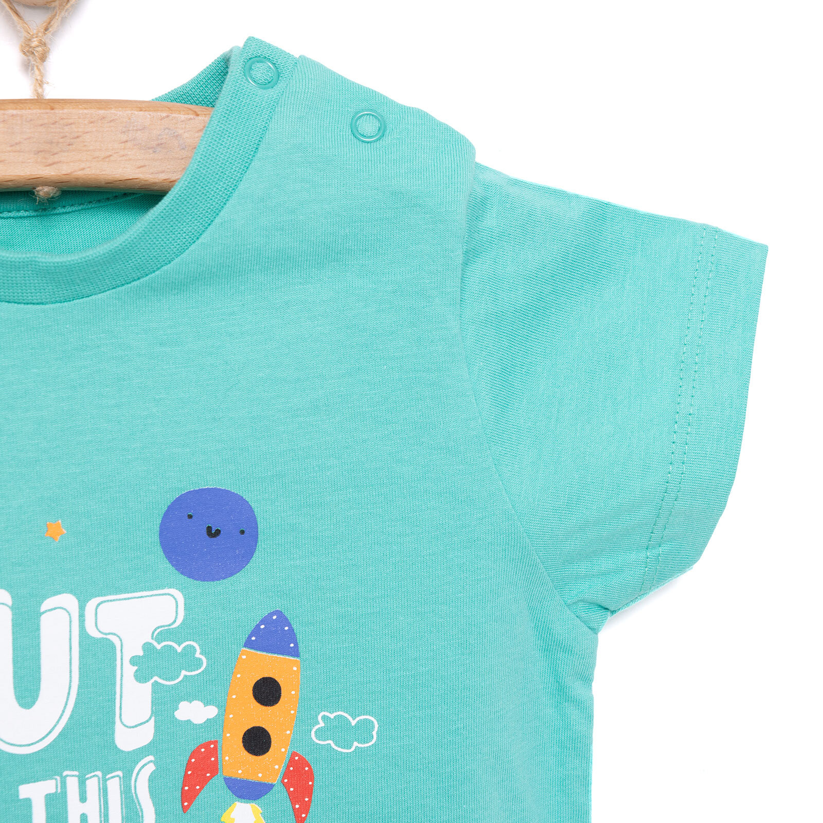 Basic Erkek Uzay Baskılı T-Shirt Erkek Bebek