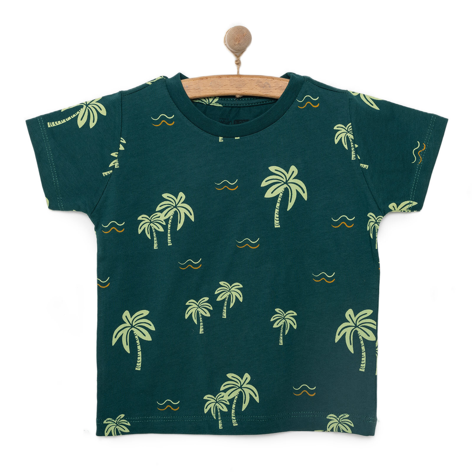 Basic Erkek Yaprak Baskılı T-Shirt Erkek Bebek