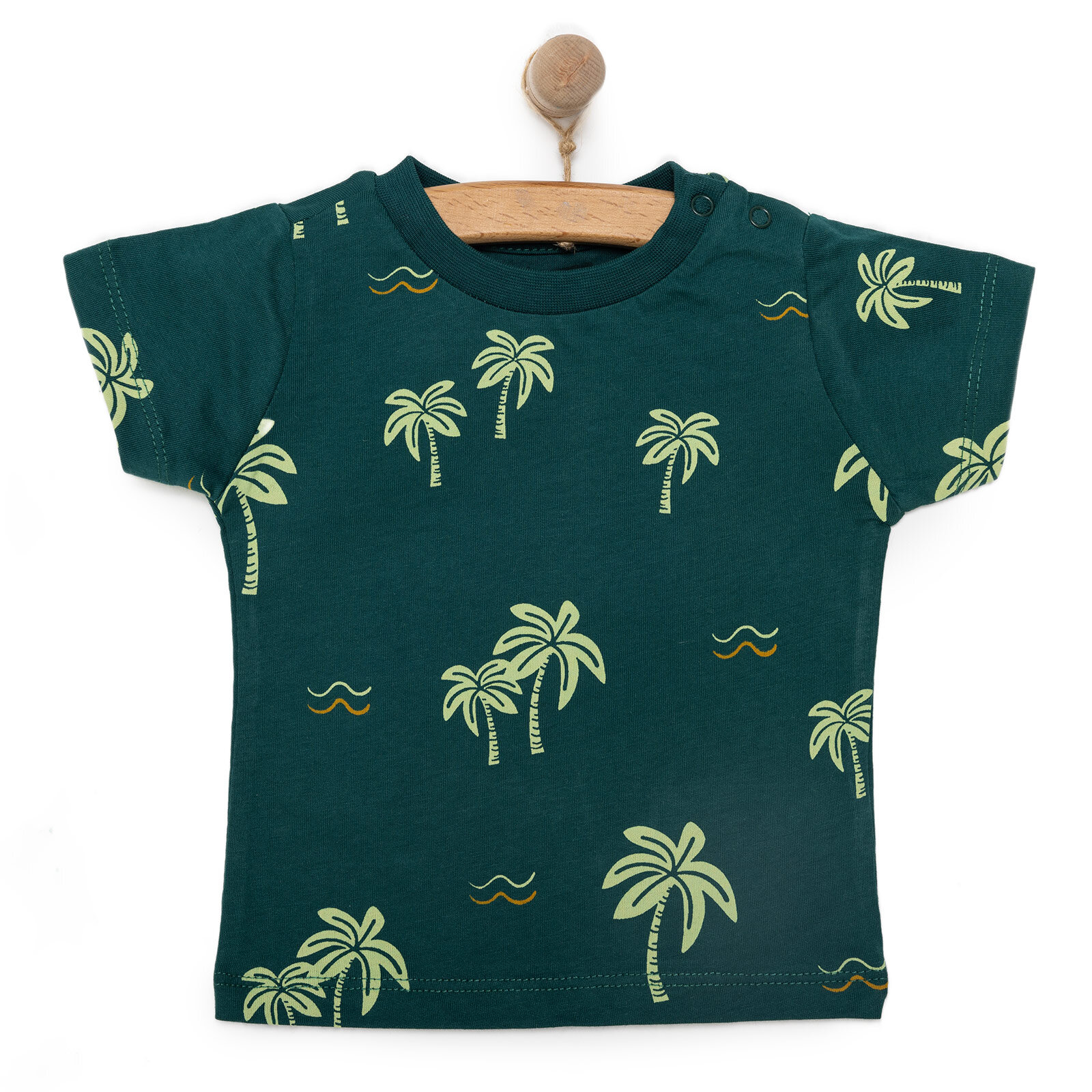 Basic Erkek Yaprak Baskılı T-Shirt Erkek Bebek