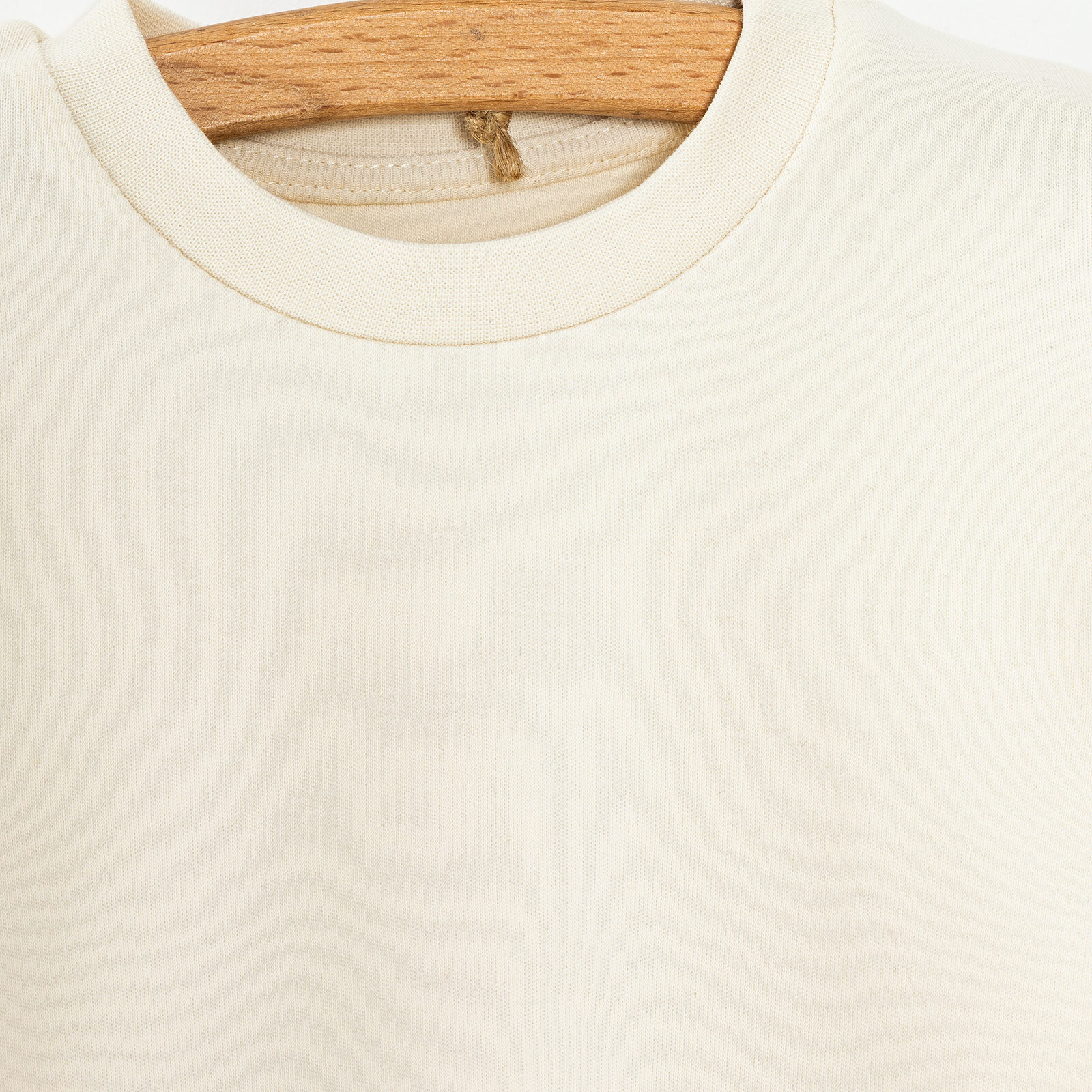 Unisex Bebek Tişört İnterlok Çıtçıtlı Bisiklet Yaka Uzun Kol Beyaz