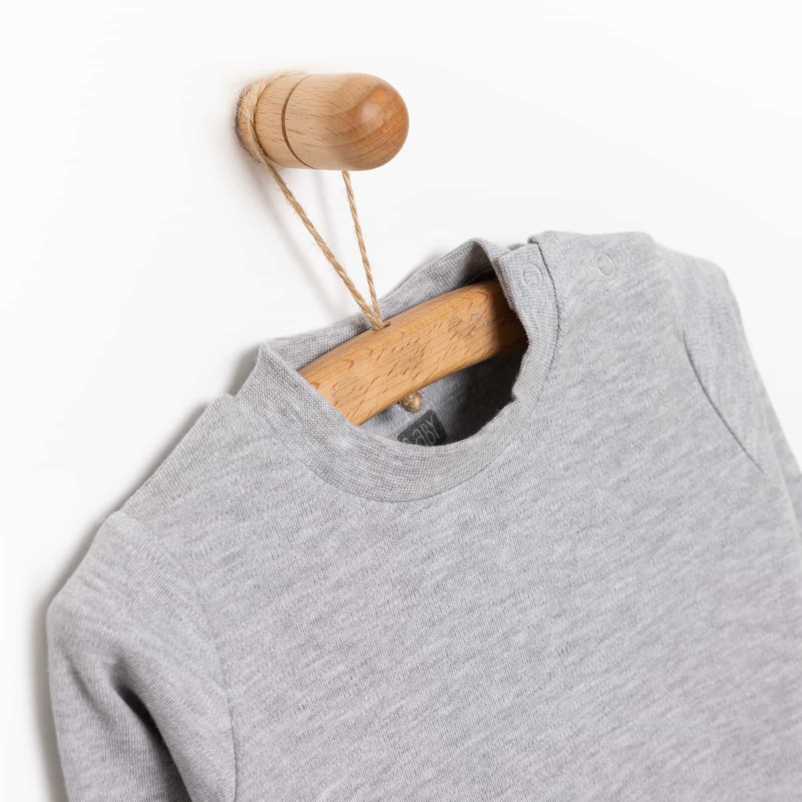 Unisex Bebek Tişört İnterlok Çıtçıtlı Bisiklet Yaka Uzun Kol Beyaz Unisex Bebek Tişört İnterlok Çıtçıtlı Bisiklet Yaka Uzun Kol Beyaz