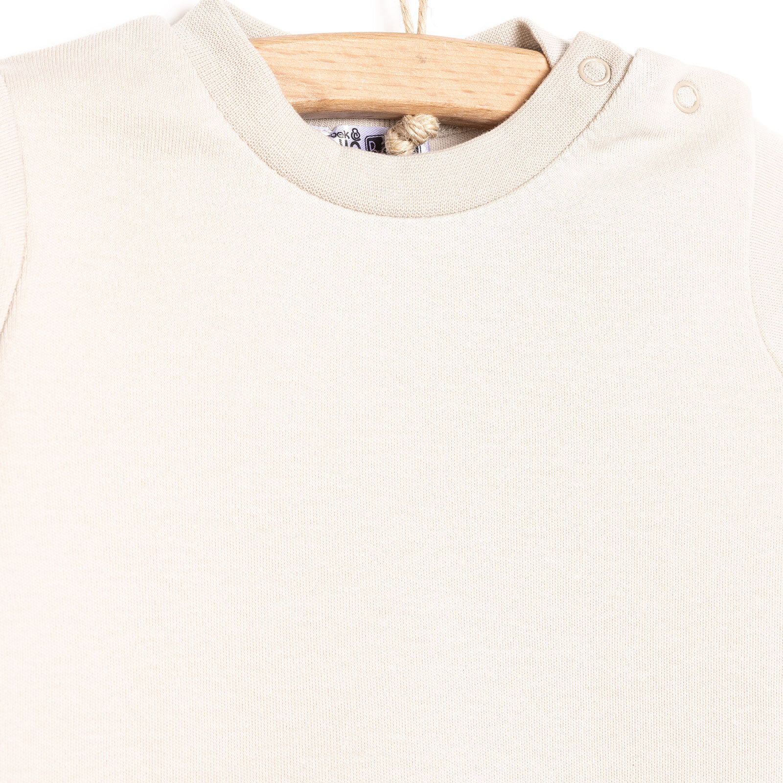 Unisex Tişört İnterlok Çıtçıtlı Bisiklet Yaka Uzun Kol