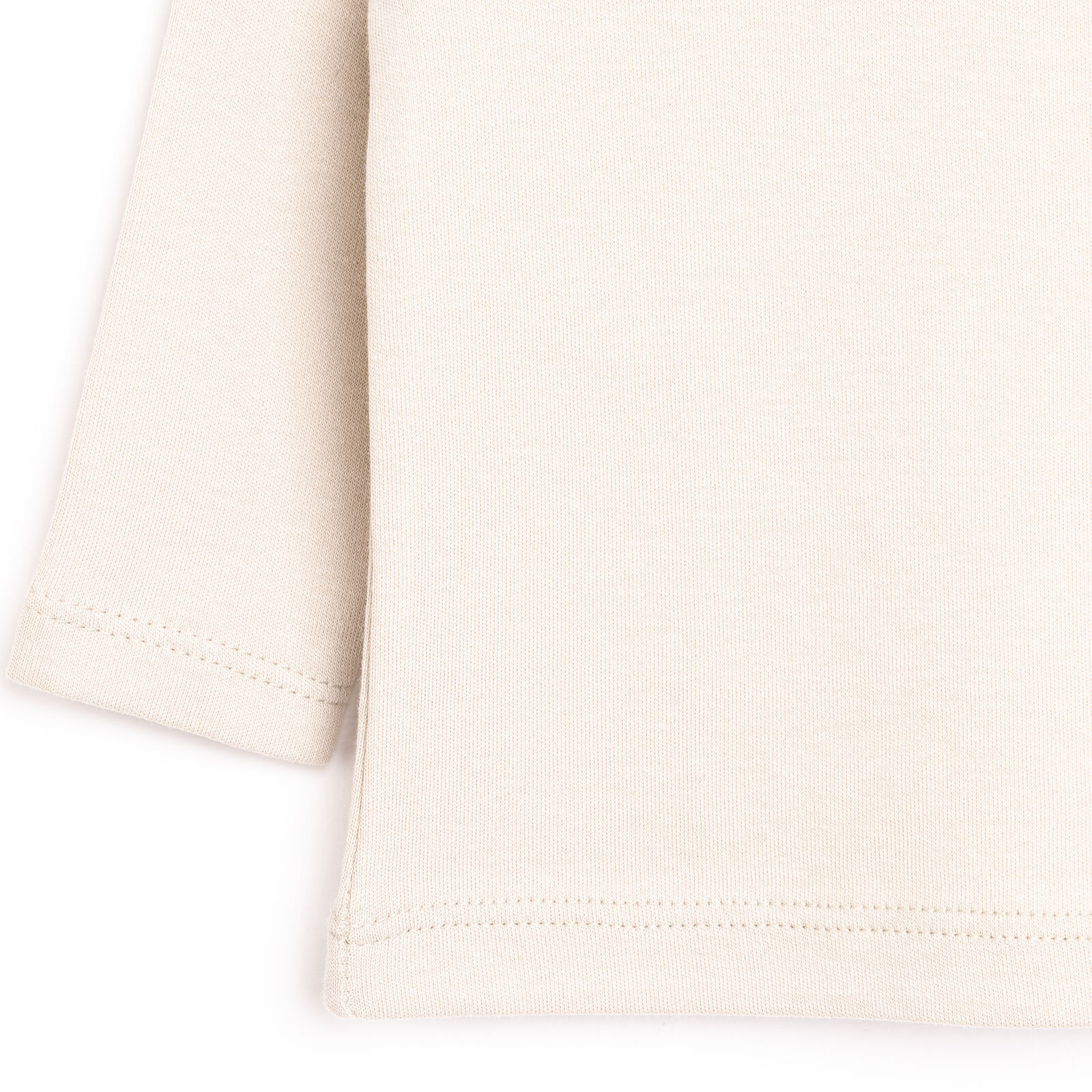 Unisex Tişört İnterlok Çıtçıtlı Bisiklet Yaka Uzun Kol