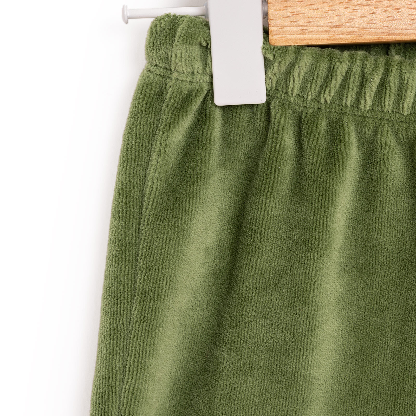 Erkek Bebek Eşofman Alt Fitilli Kadife Örme Kumaş Reçme Paça