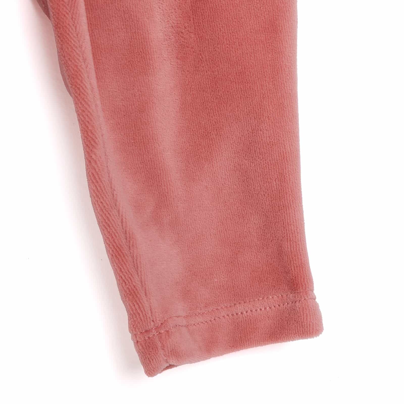 Kız Bebek Eşofman Alt Fitilli Kadife Örme Kumaş Lastikli Paça