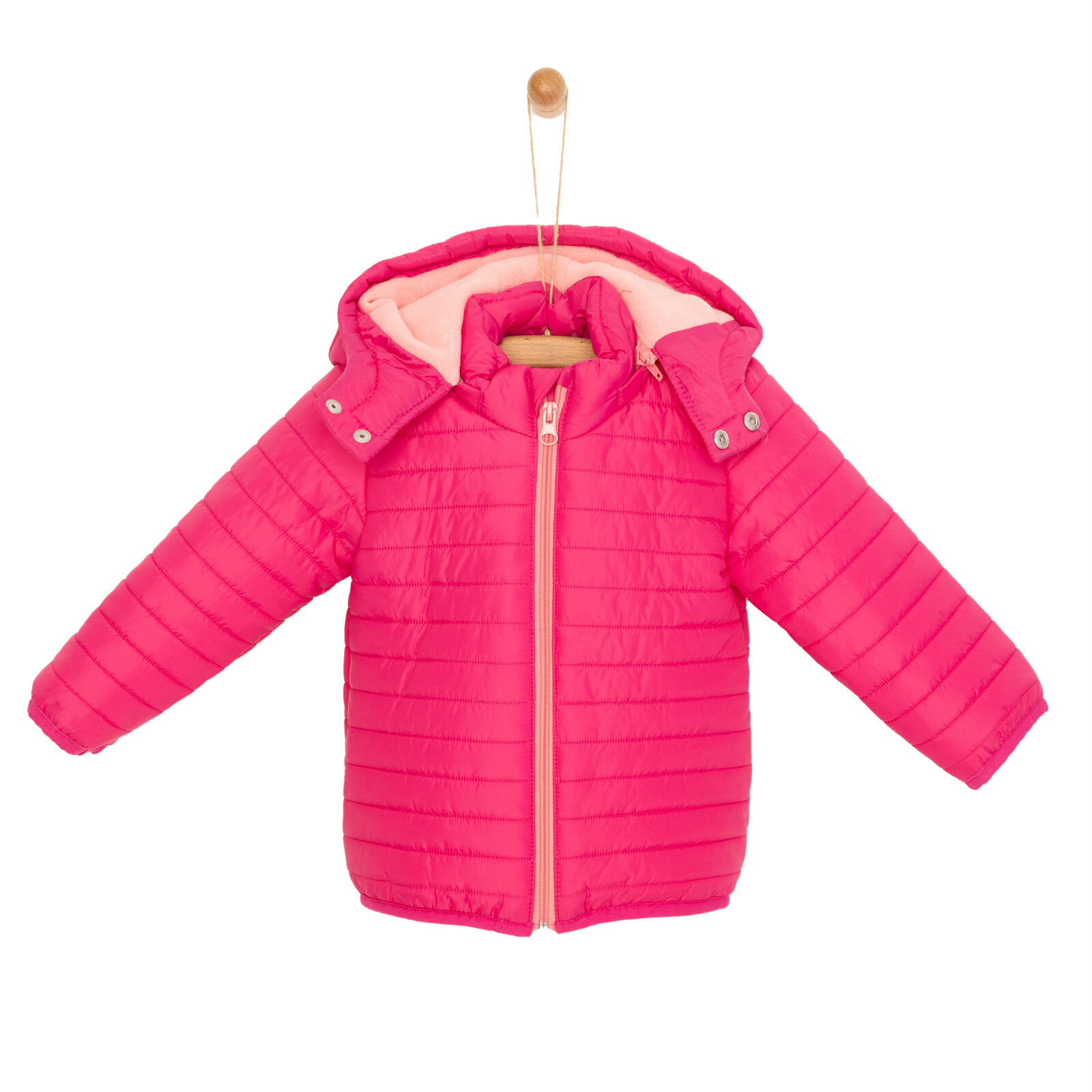 Basic Kapüşonlu Fermuarlı Mont Kız Bebek