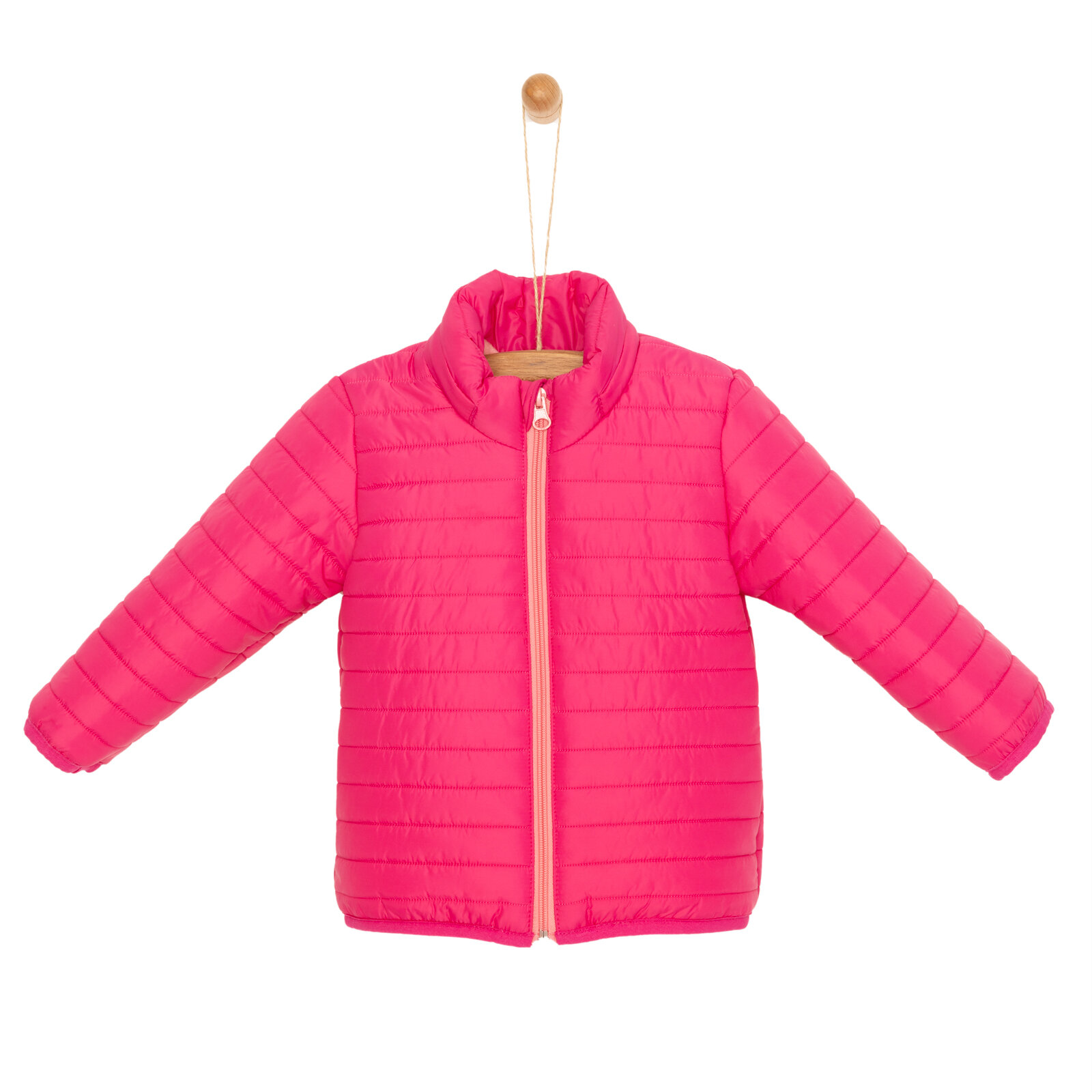 Basic Kapüşonlu Fermuarlı Mont Kız Bebek