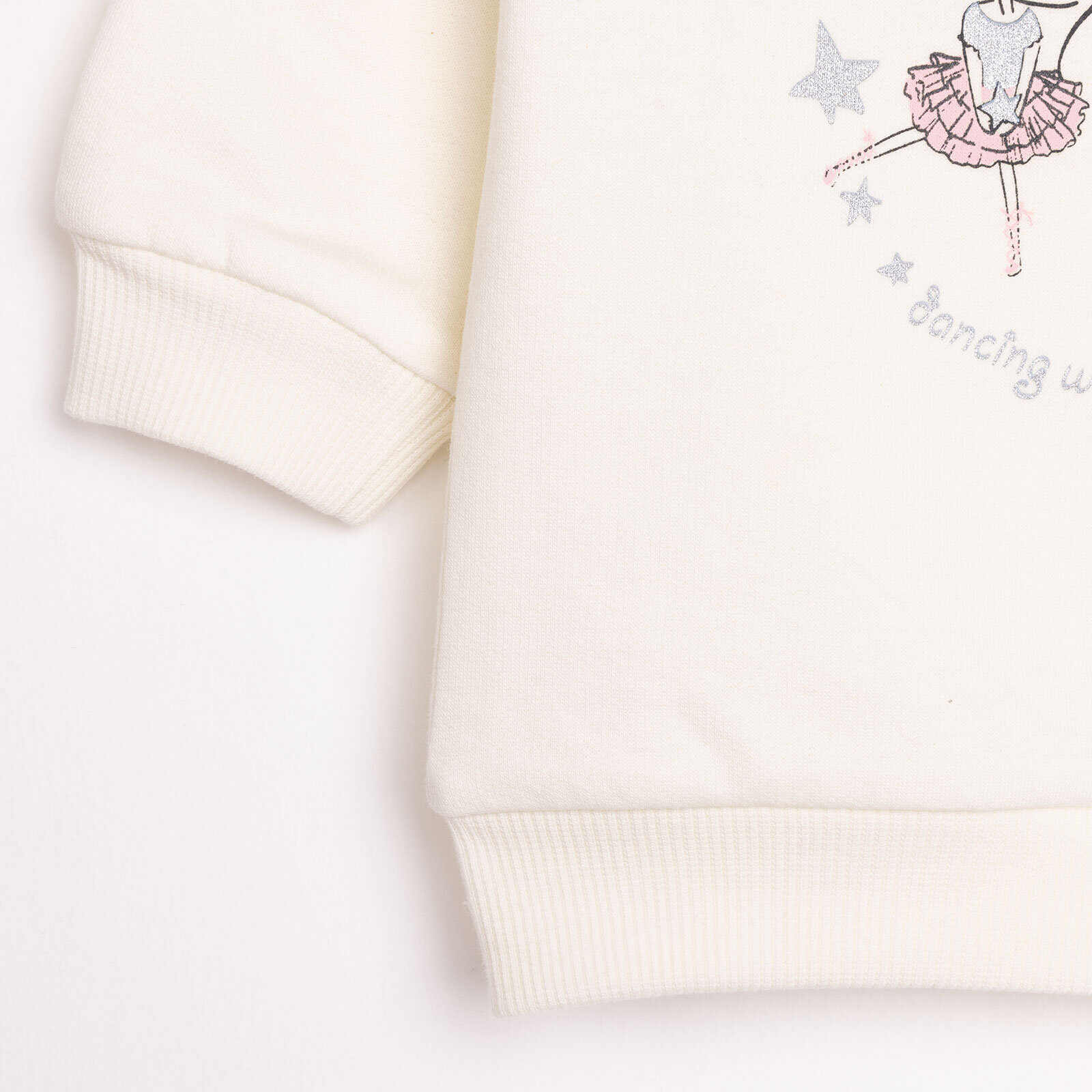 Basic Kız Az Şardonlu Balerin Baskılı Sweatshirt Kız Bebek